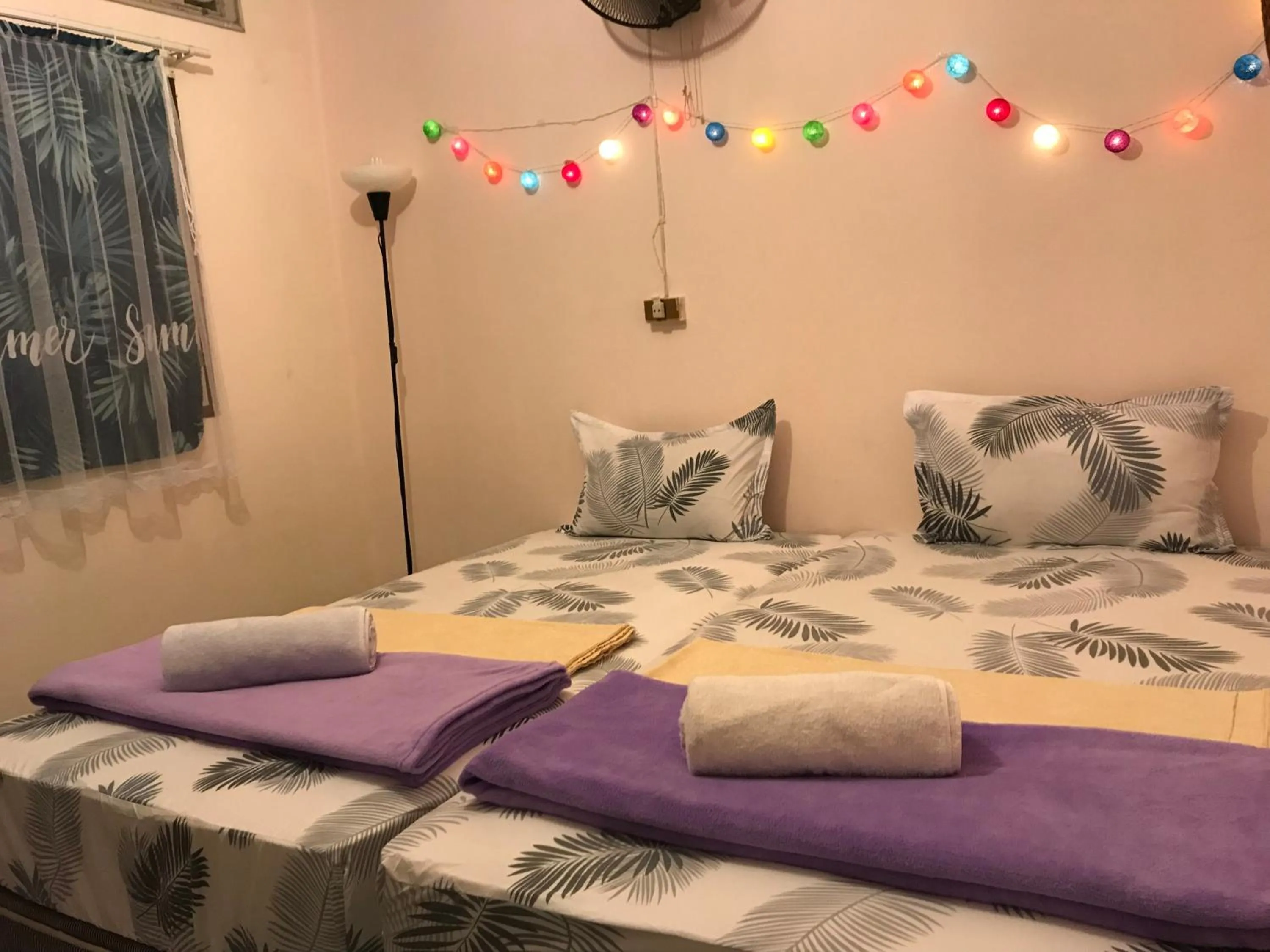 Bed in Phangan Villa Bungalows