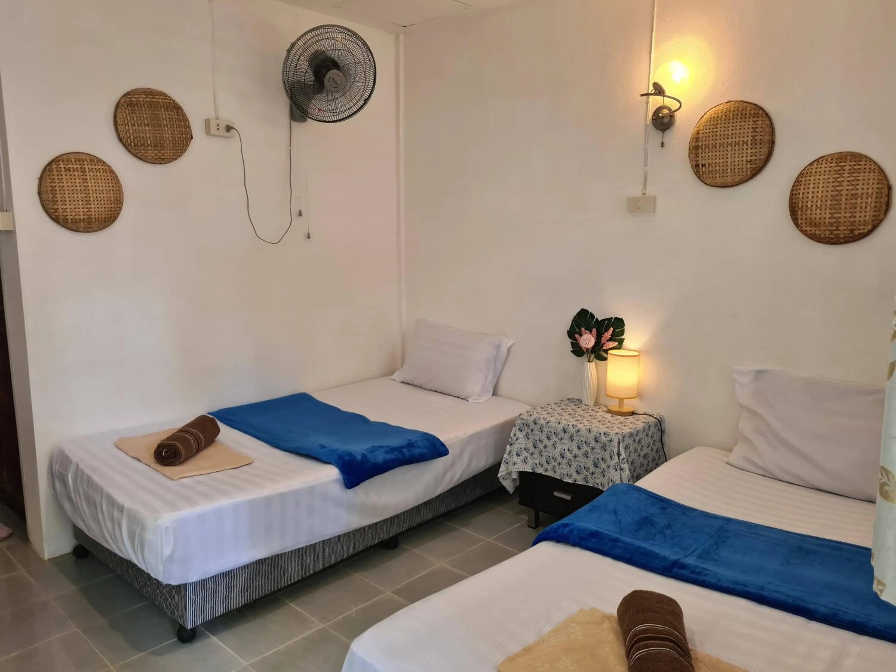 Bed in Phangan Villa Bungalows