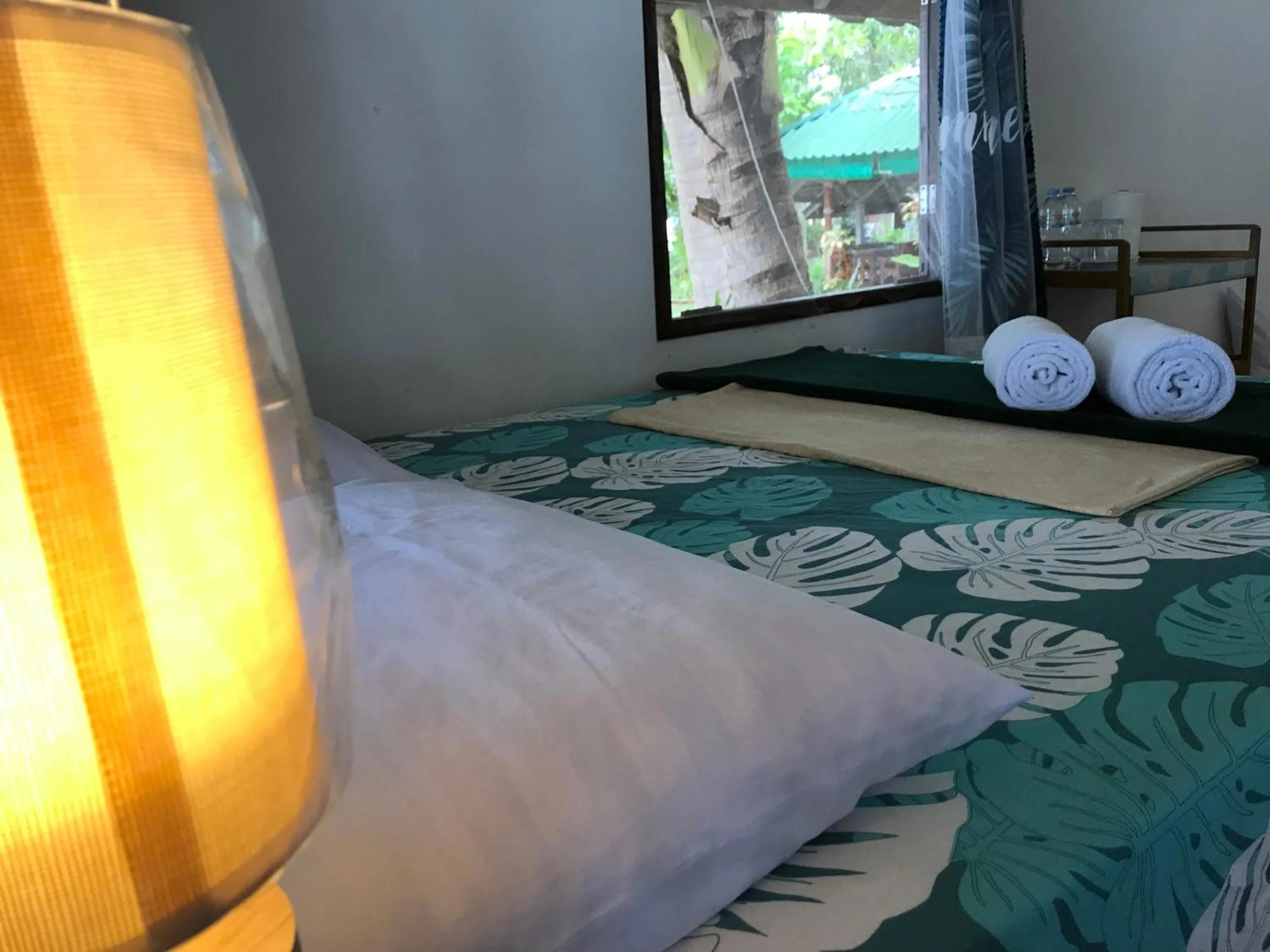 Bed in Phangan Villa Bungalows