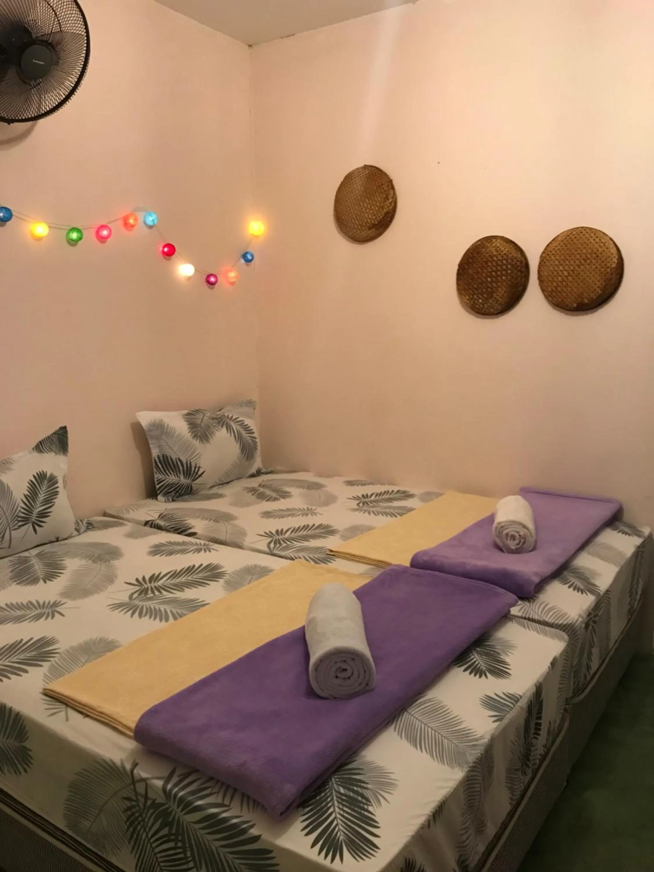 Bed in Phangan Villa Bungalows