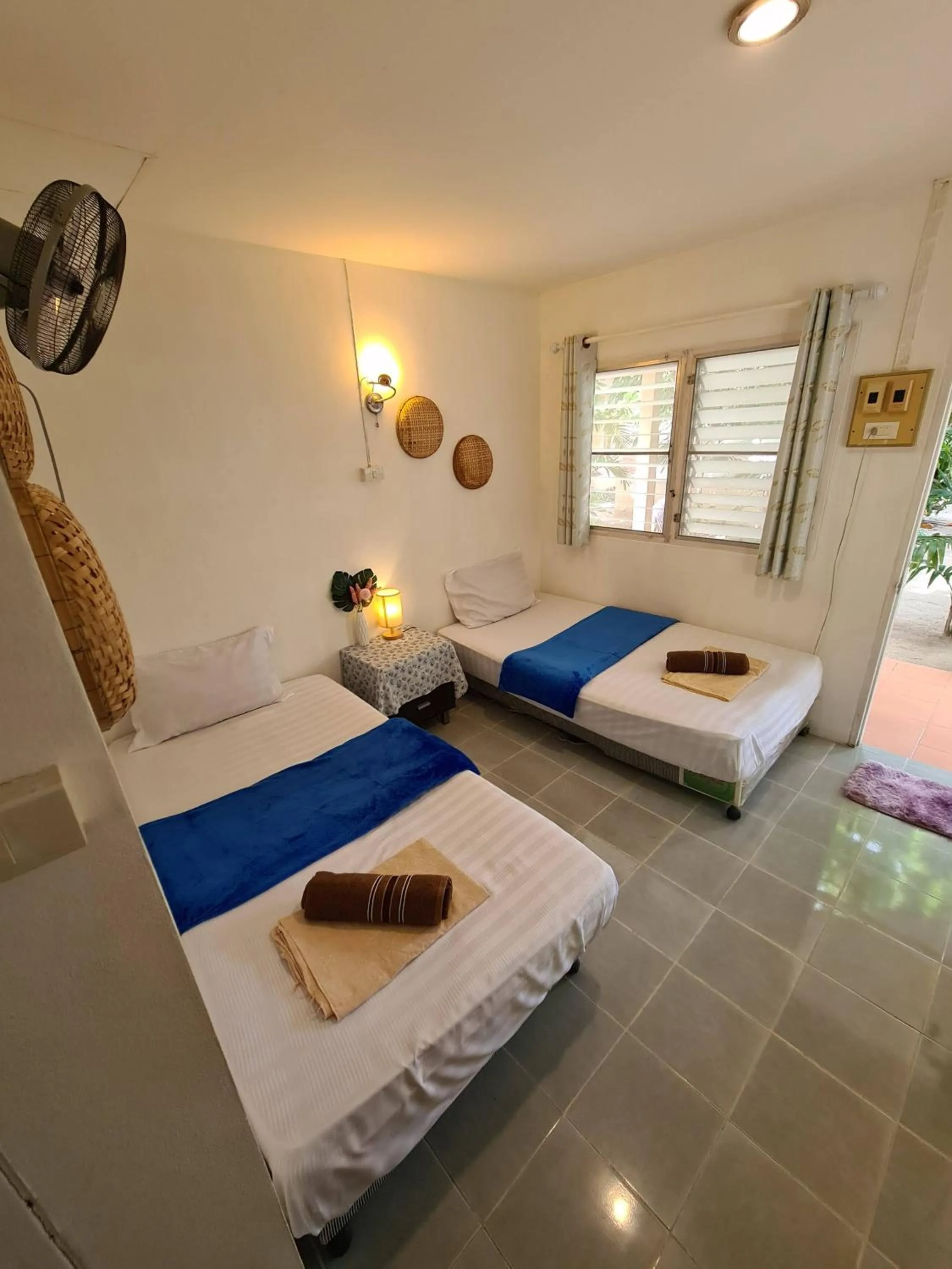 Bed in Phangan Villa Bungalows