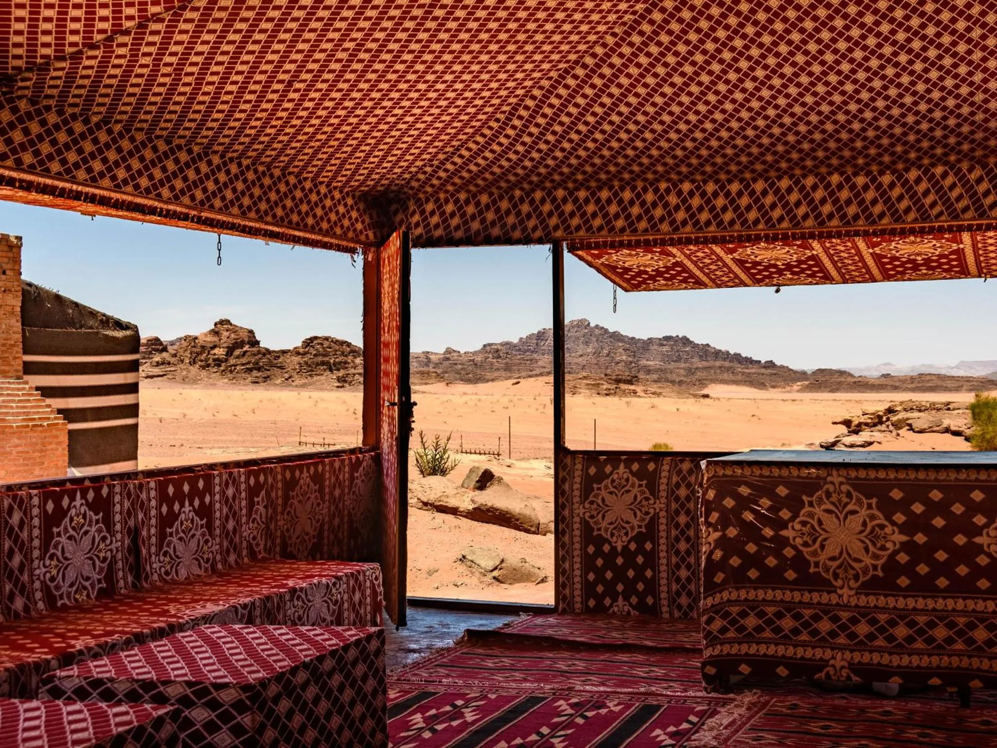 Seating area in Obeid's Bedouin Life Camp