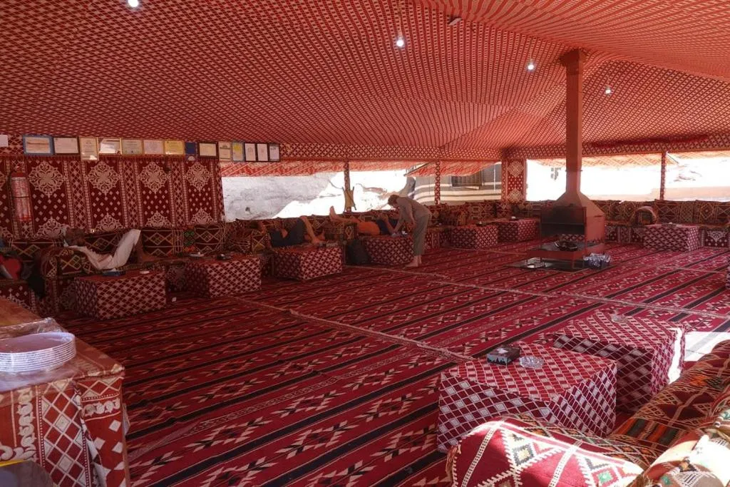 Seating area in Obeid's Bedouin Life Camp