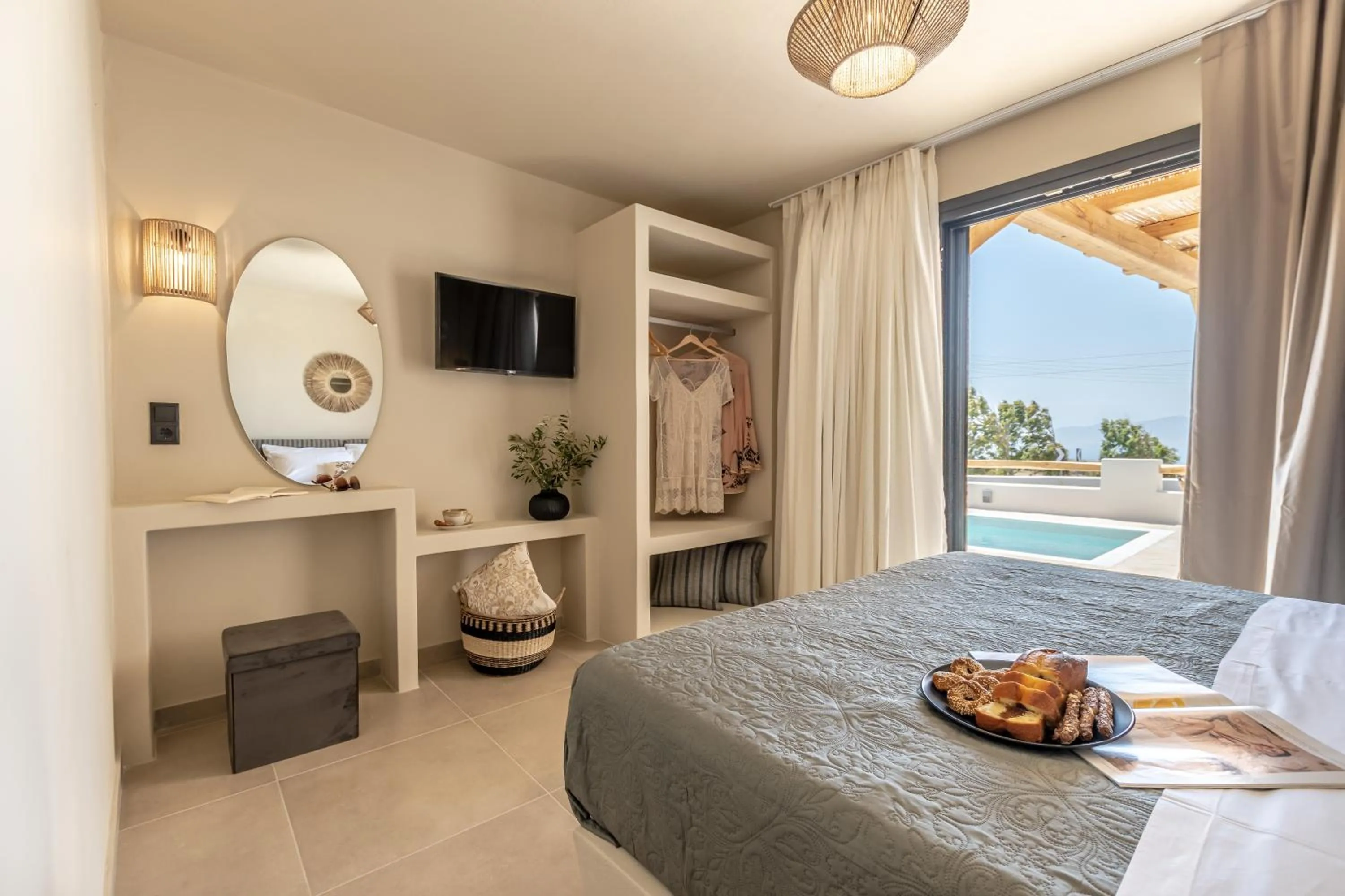 Patio, Bed in Golden Sand Villas with Private Pool