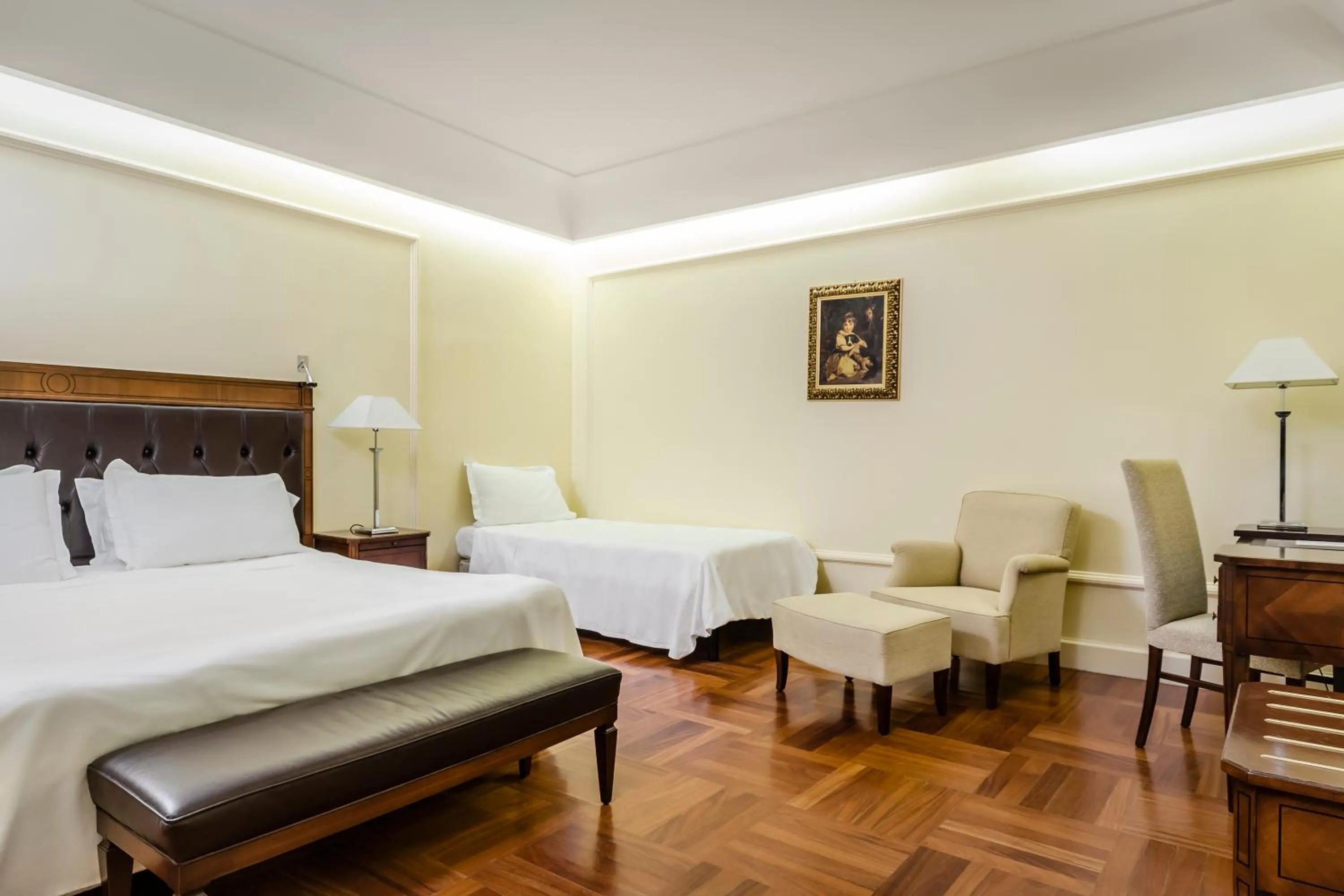 Bed in Eurostars Centrale Palace Hotel