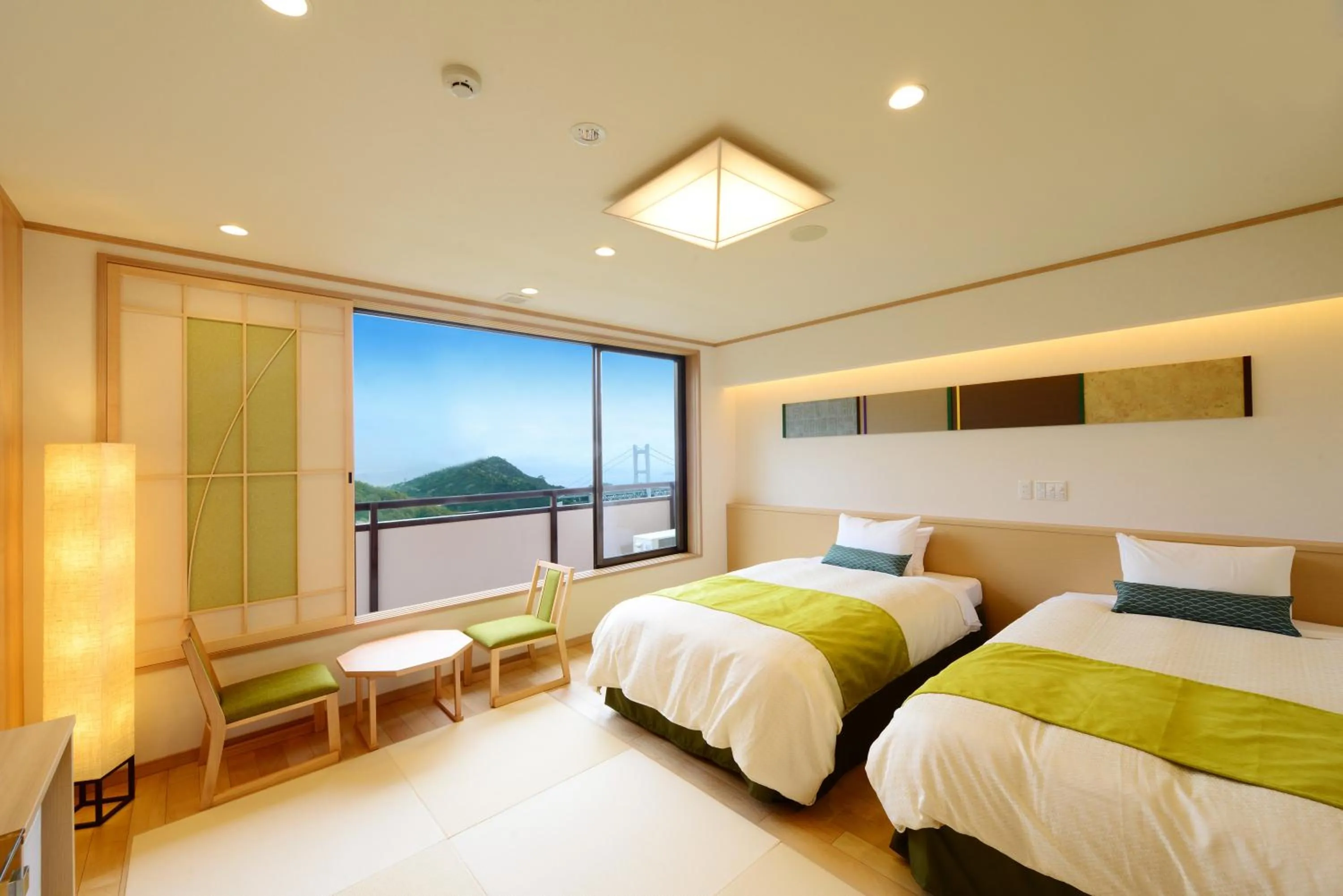 Sea view, Bed in Washu Blue Resort風籠 Kasago