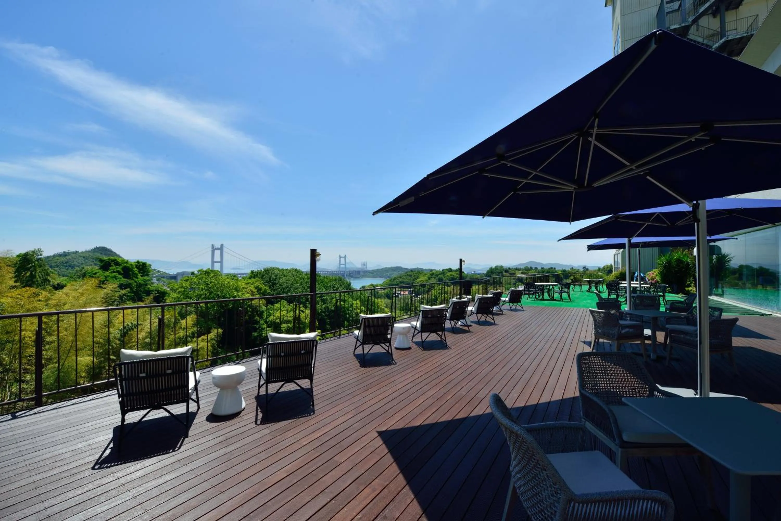 Balcony/Terrace in Washu Blue Resort風籠 Kasago