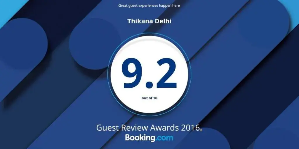 Certificate/Award in Thikana Delhi ( Boutique B&B)