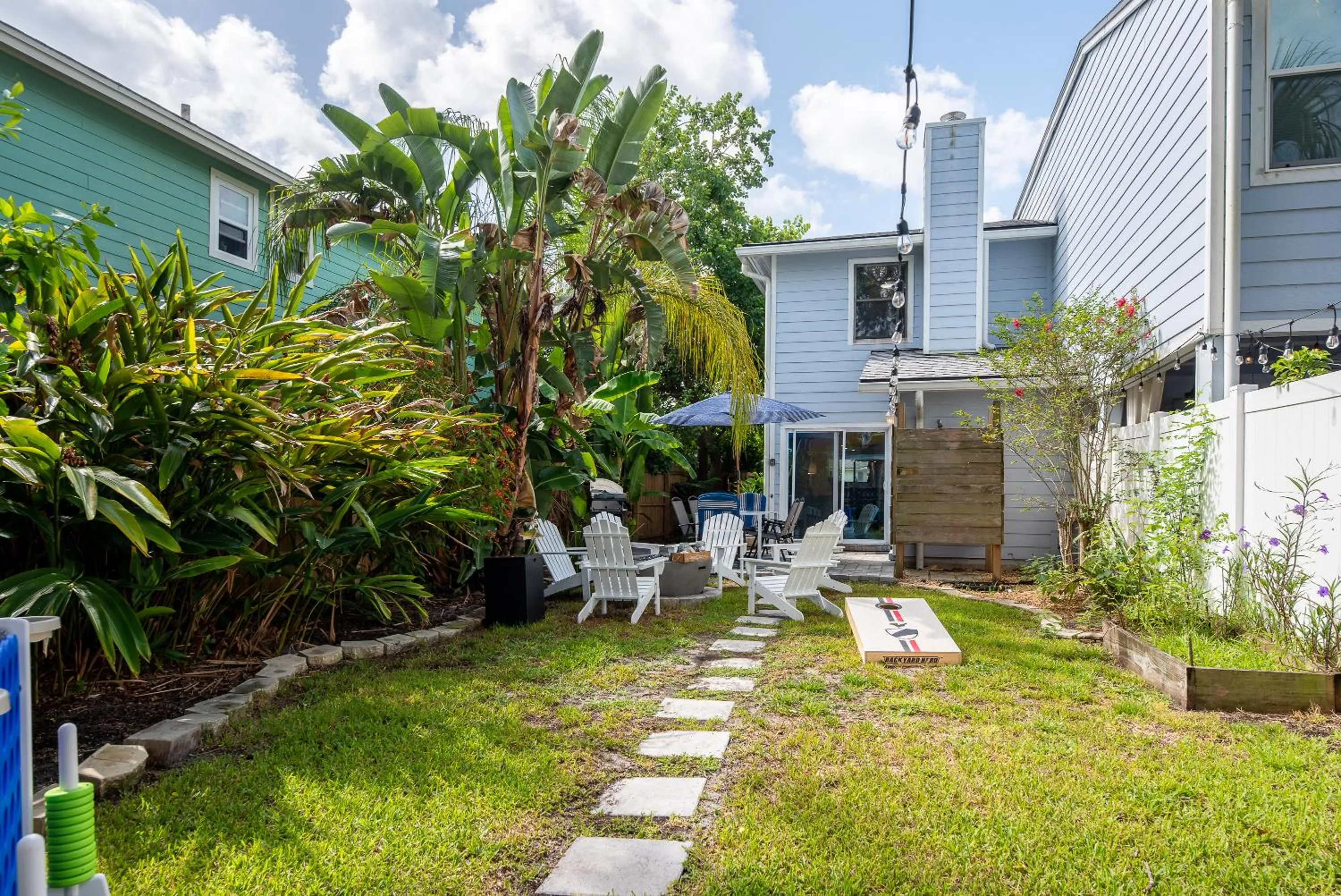 Garden view in Jax Vacations 1/2 Mile to Beach, 2 bedroom townhome pet friendly