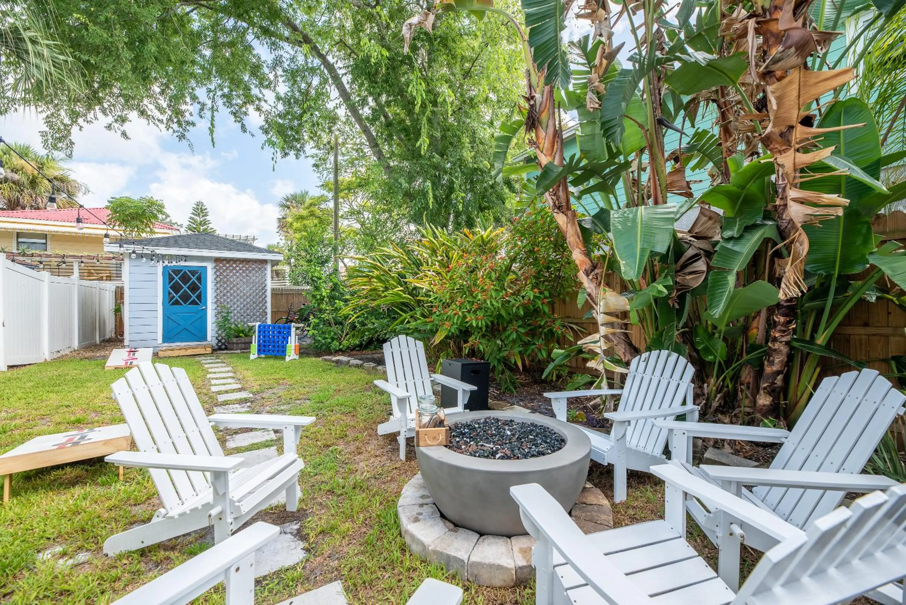 Garden view in Jax Vacations 1/2 Mile to Beach, 2 bedroom townhome pet friendly