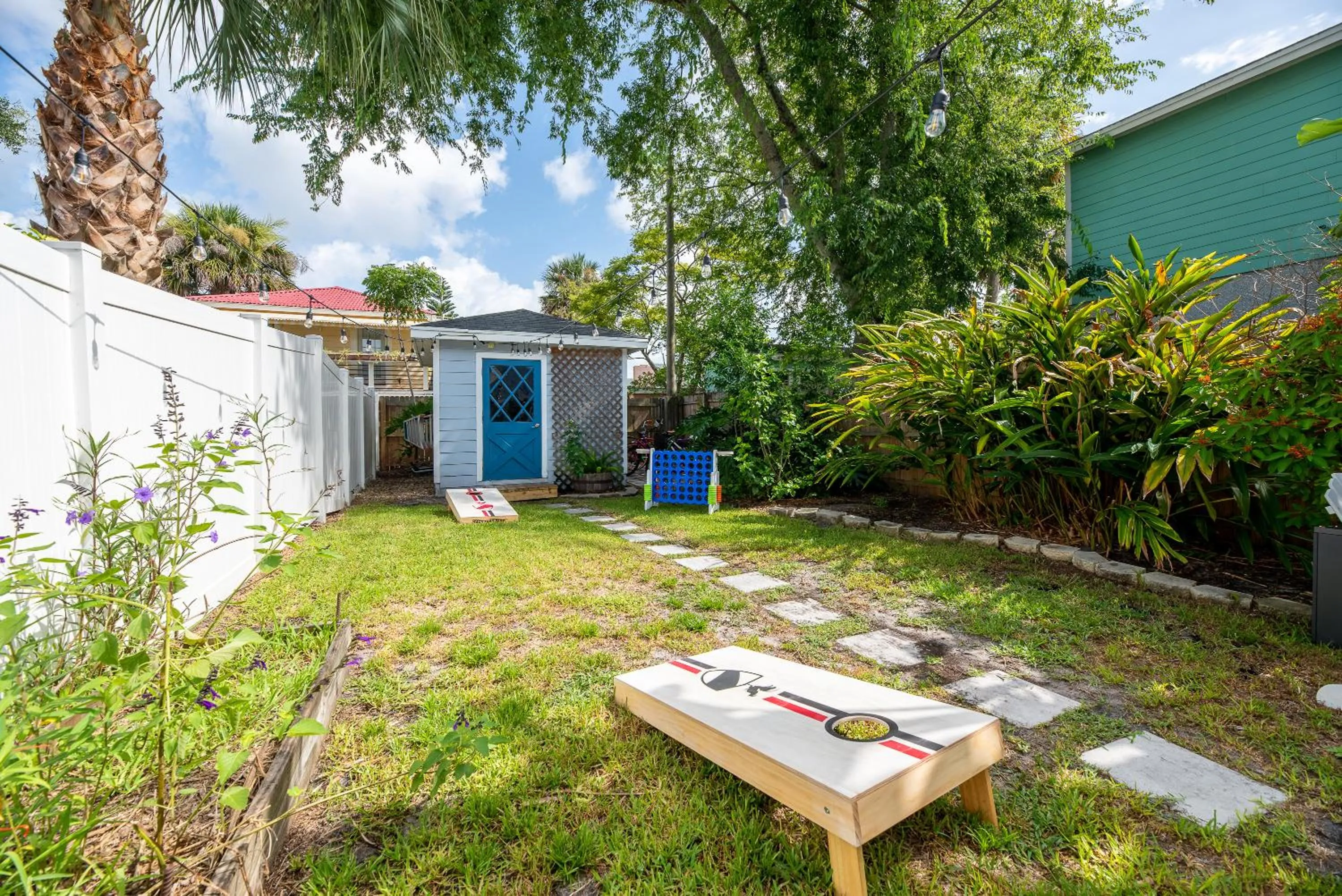 Garden view in Jax Vacations 1/2 Mile to Beach, 2 bedroom townhome pet friendly