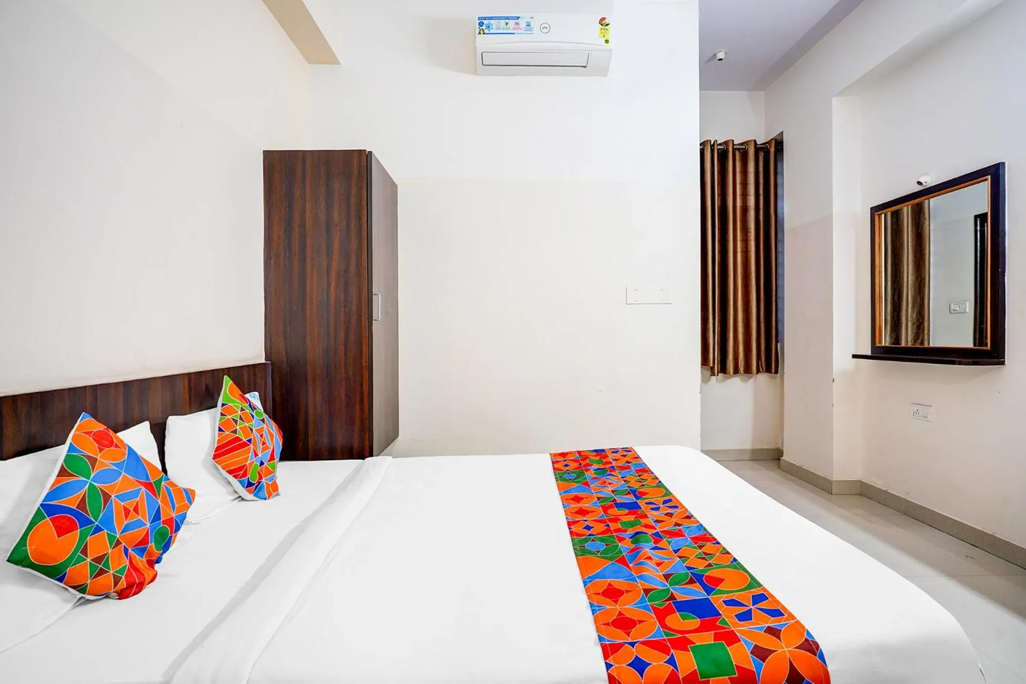 Bedroom, Bed in FabHotel Pride Image - Rajarajeshwari Nagar