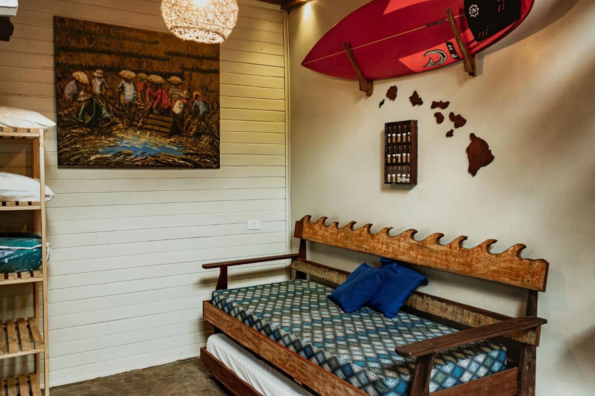 Living room, Bed in Surfway Ilha do Mel