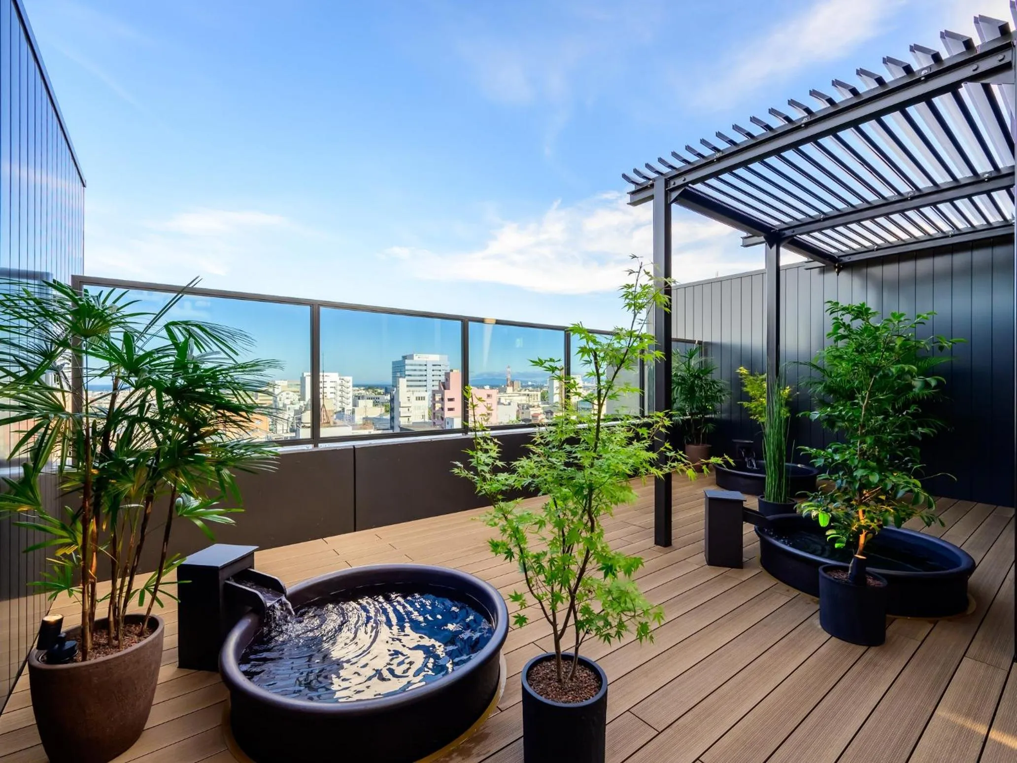 Open Air Bath in Hotel Tsu Center Palace