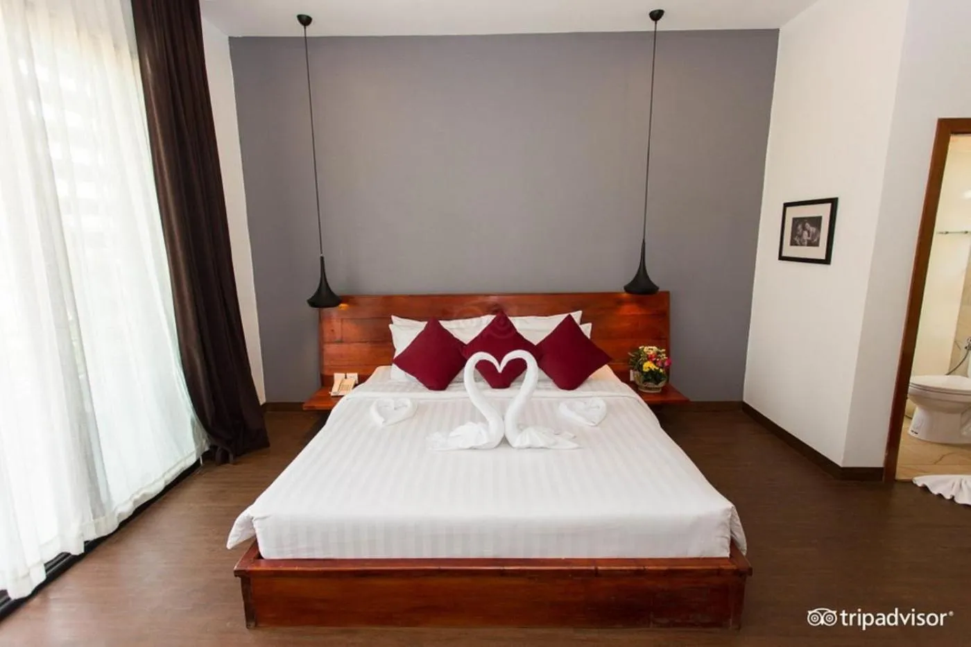 Bed in Siem Reap Tevi Residence