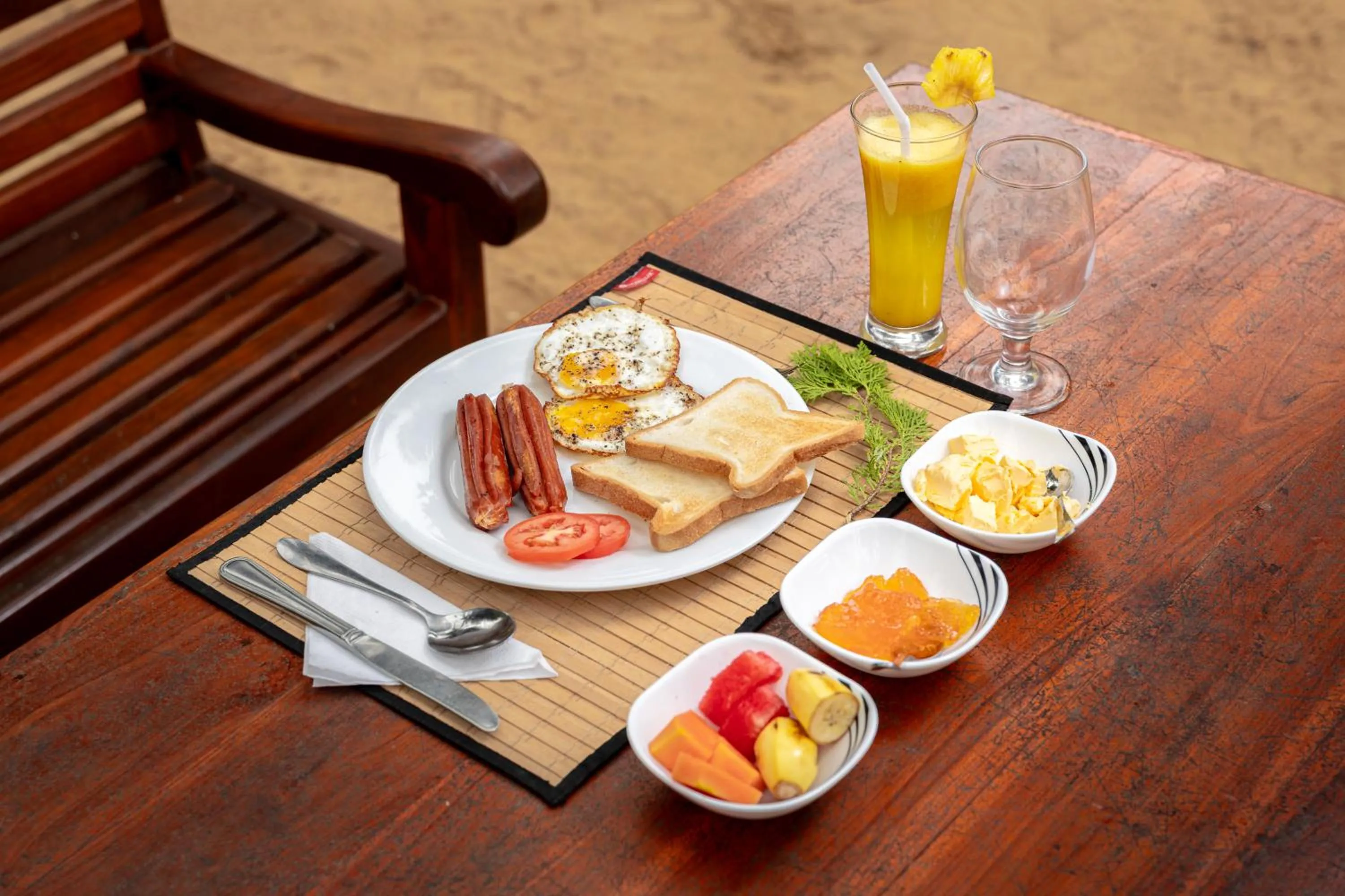 Food close-up in Roshanne Beach Resort, Kalpitiya