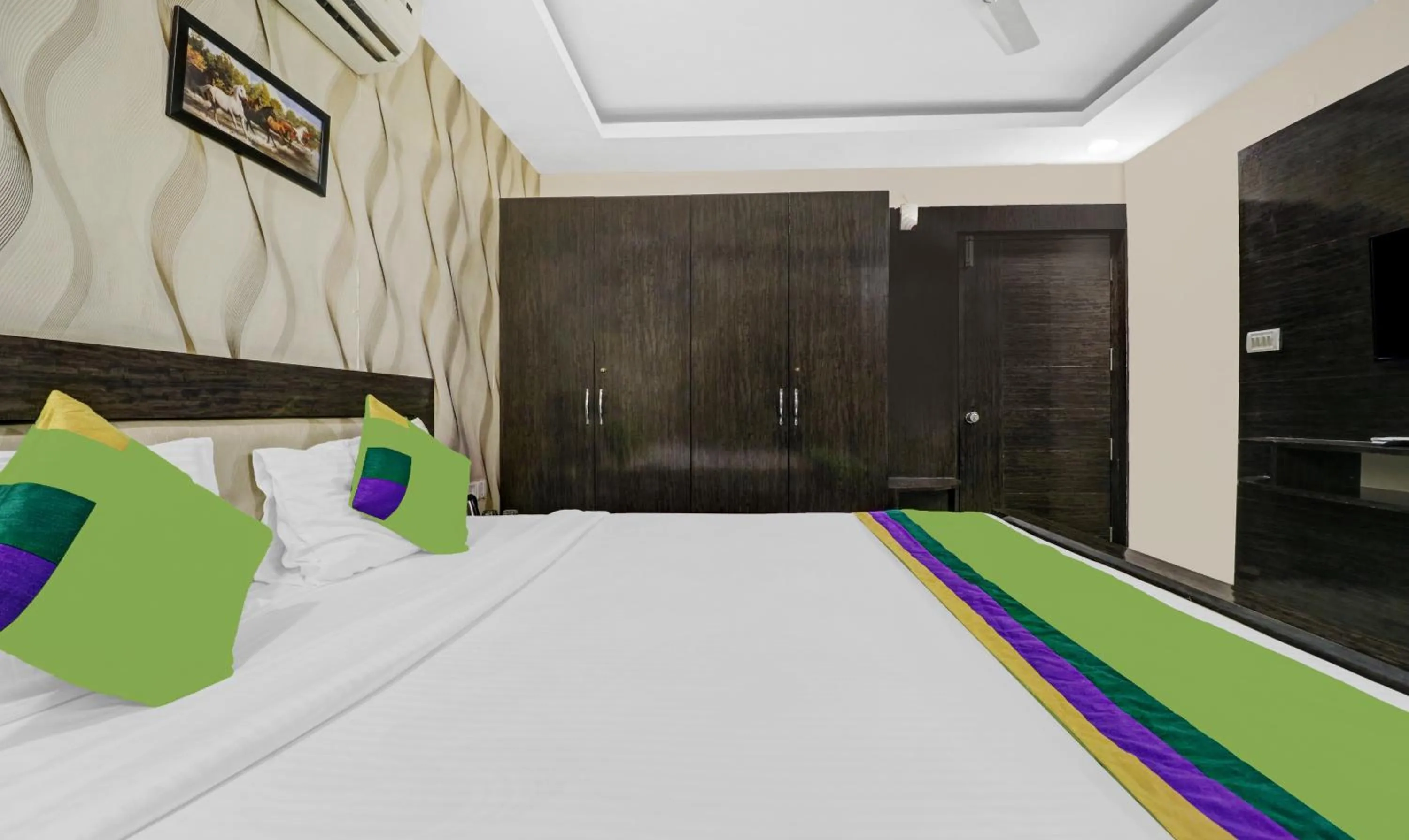 Bedroom, Bed in Treebo Elite Premium Homes