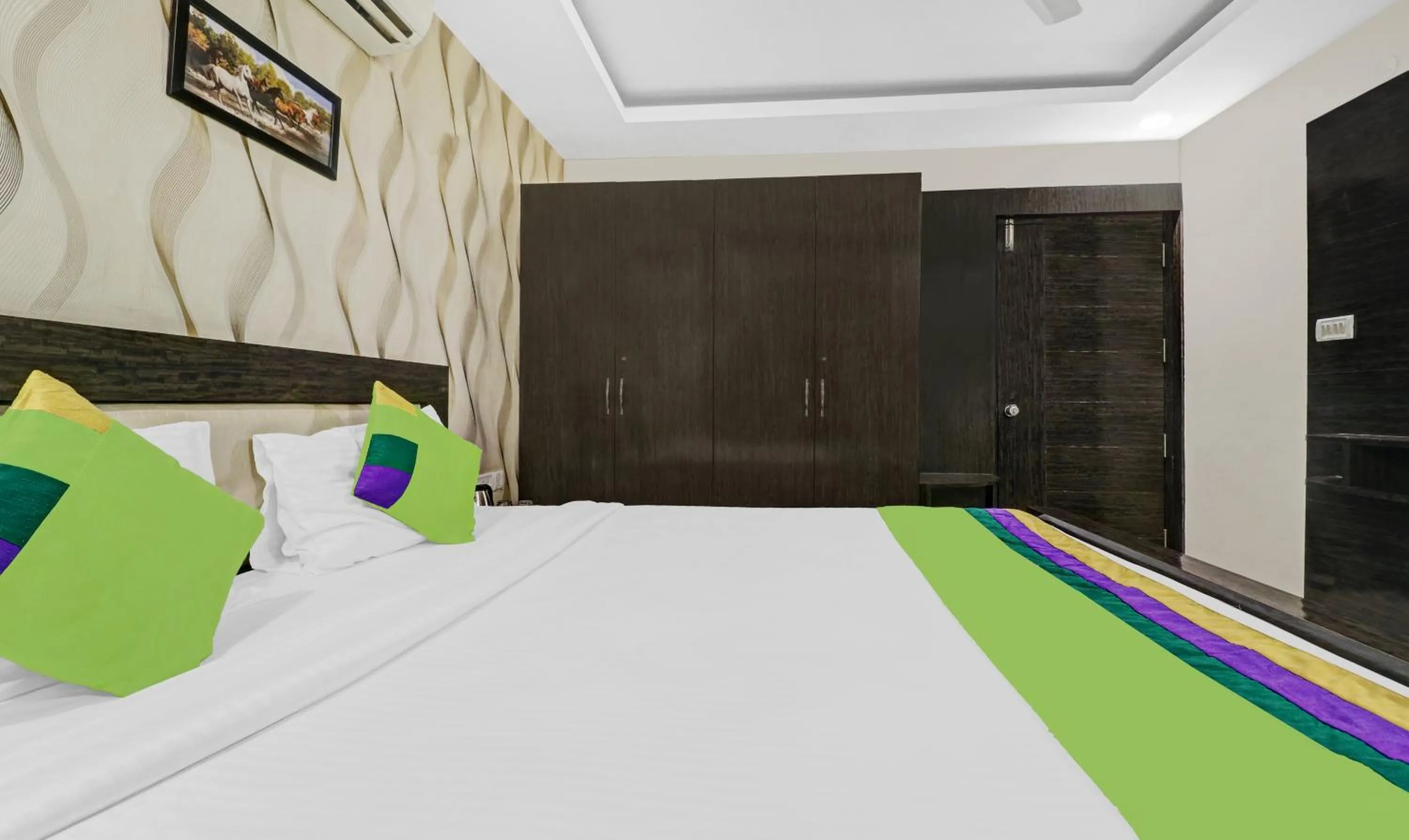 Bedroom, Bed in Treebo Elite Premium Homes