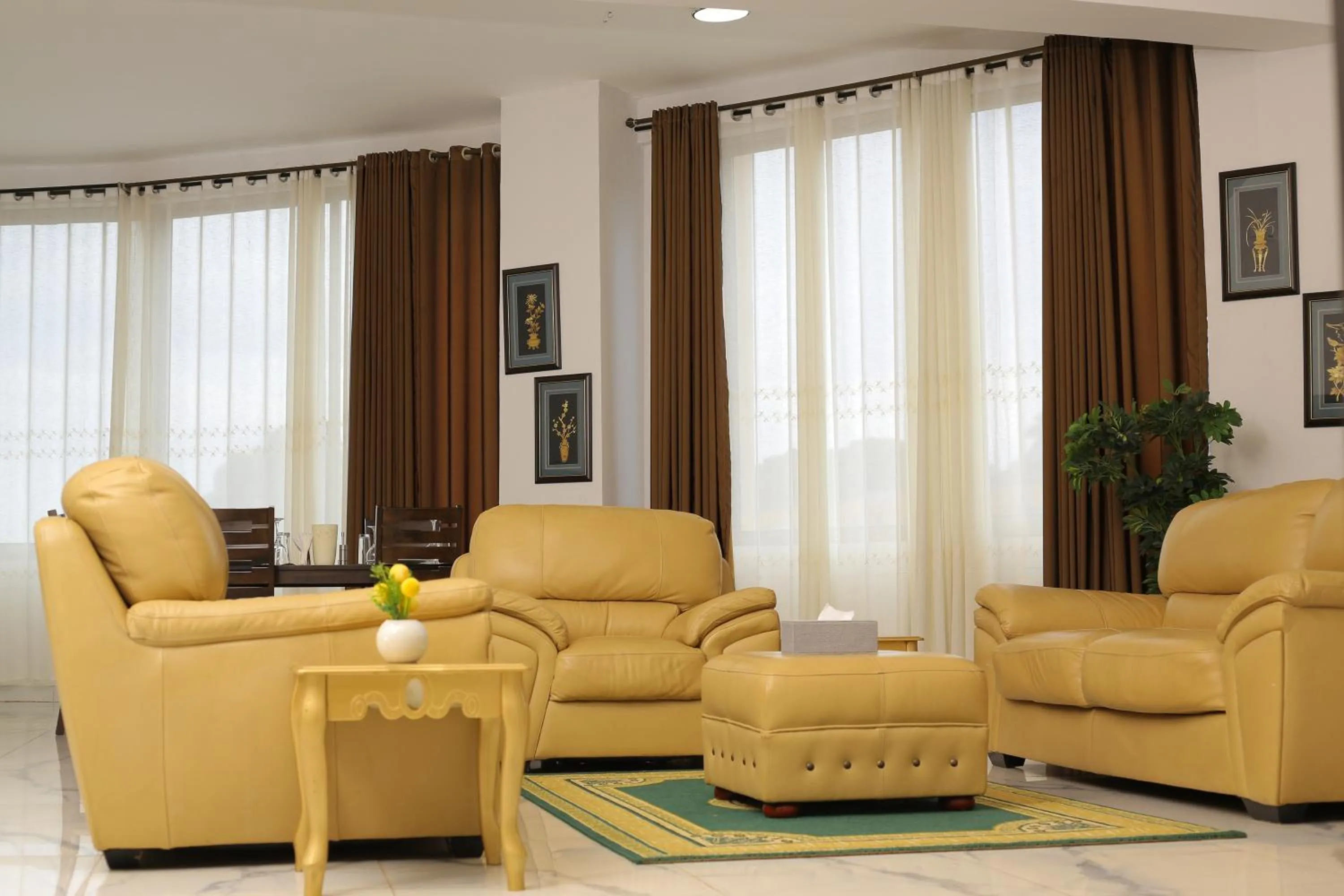 Seating area in The Voice Hotel