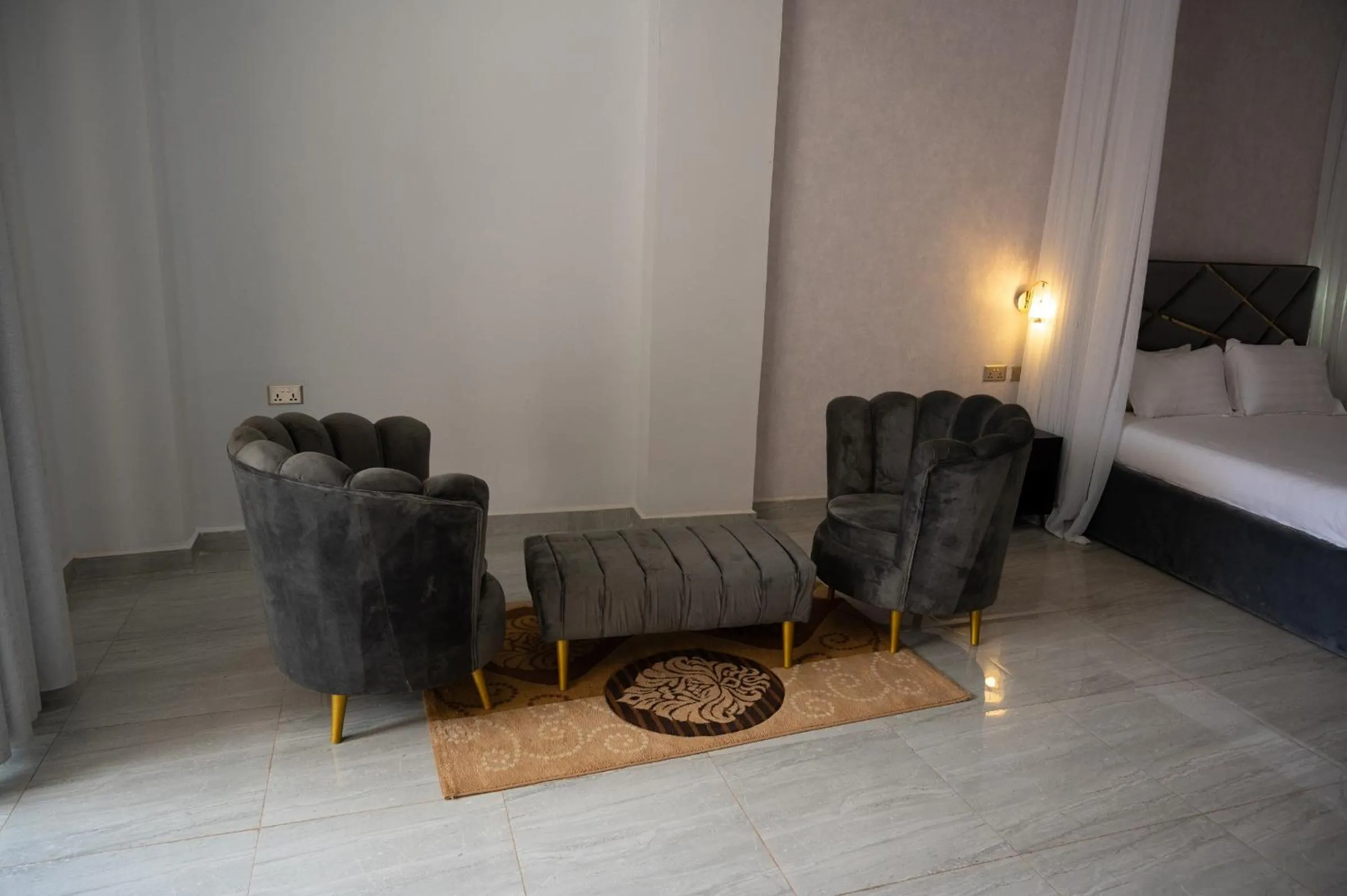 Seating area in The Voice Hotel