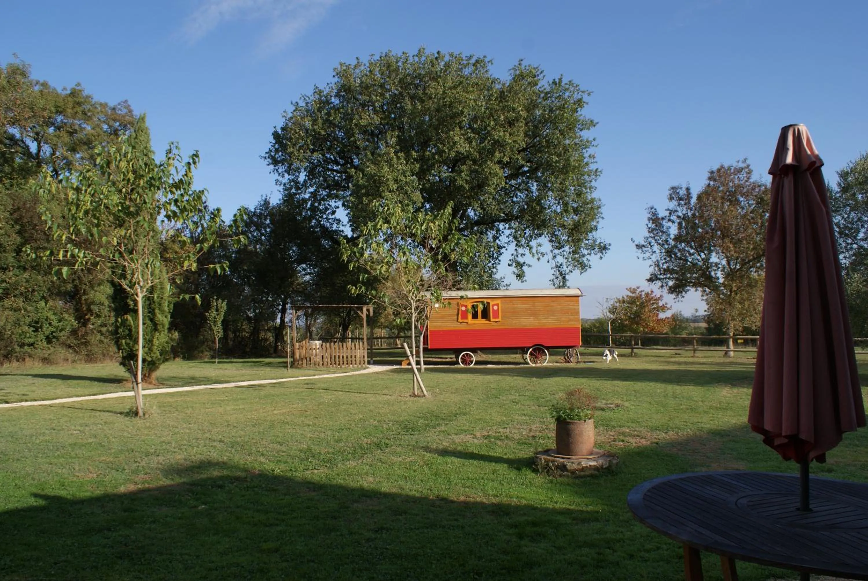 Garden view in Au Pichet
