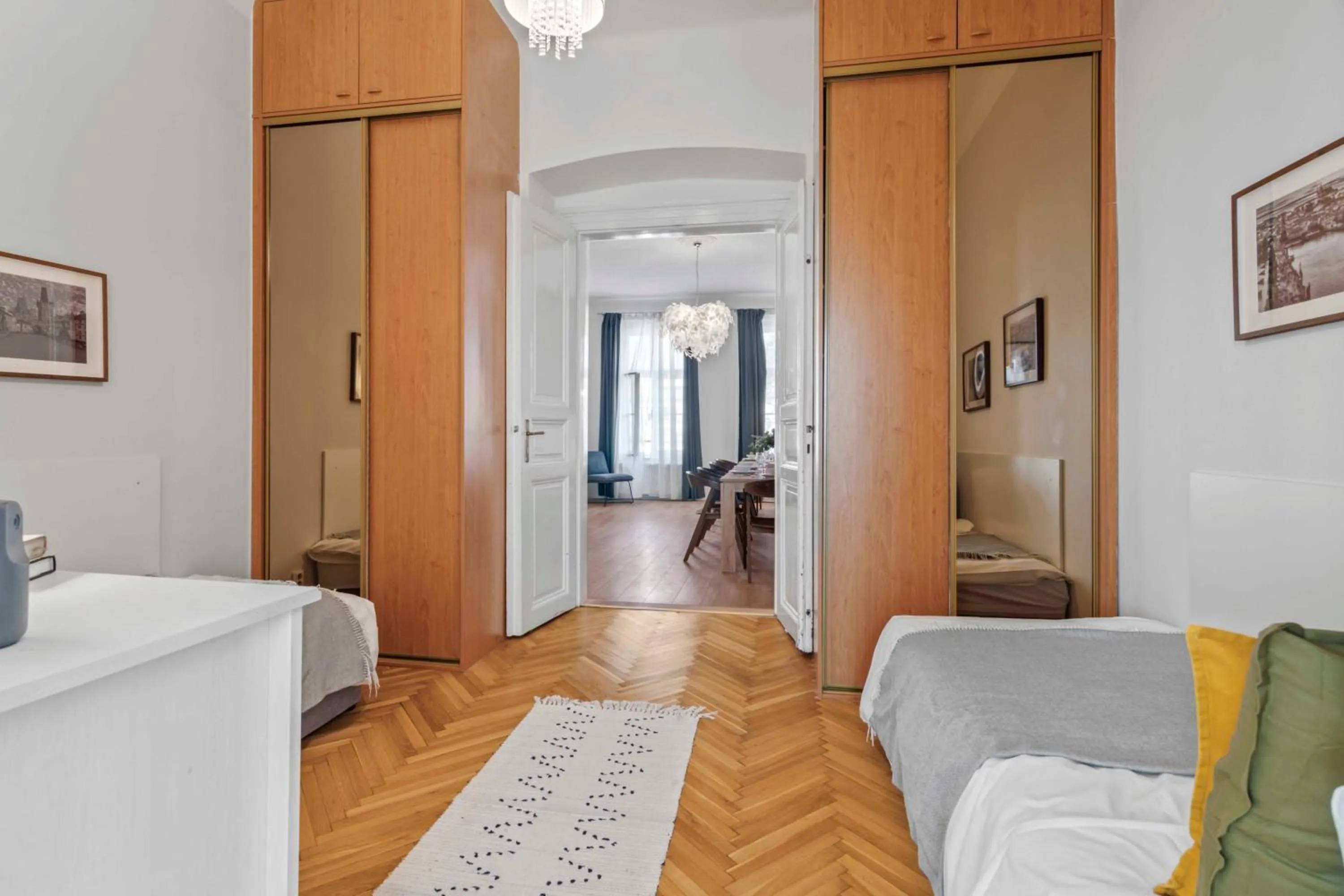 Bedroom in Florenc Apartments Prague 1 by Michal&Friends
