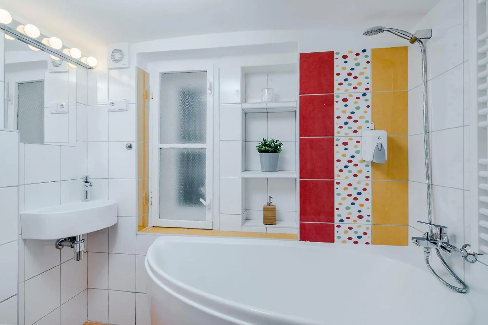 Bathroom in Florenc Apartments Prague 1 by Michal&Friends