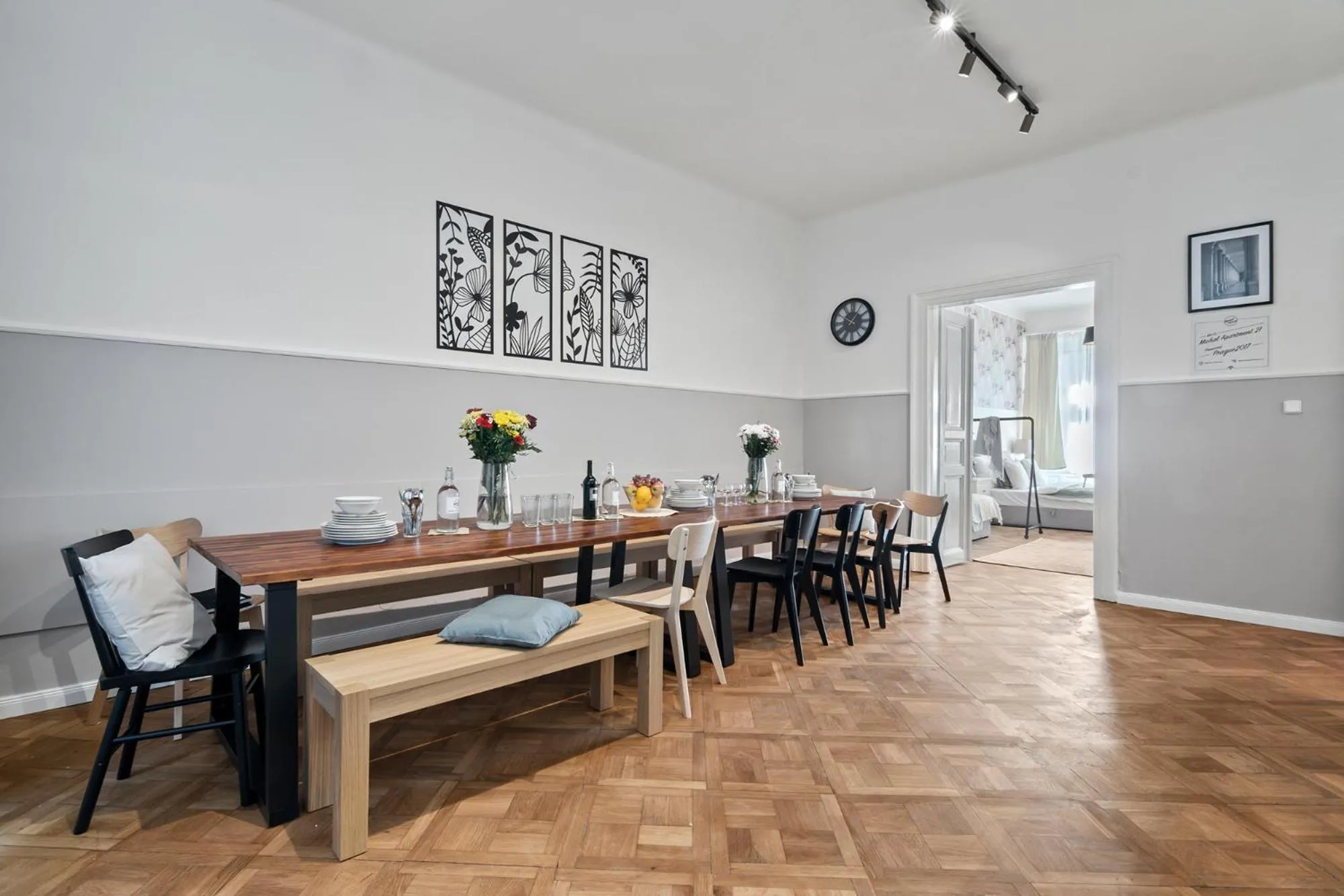 Living room in Florenc Apartments Prague 1 by Michal&Friends