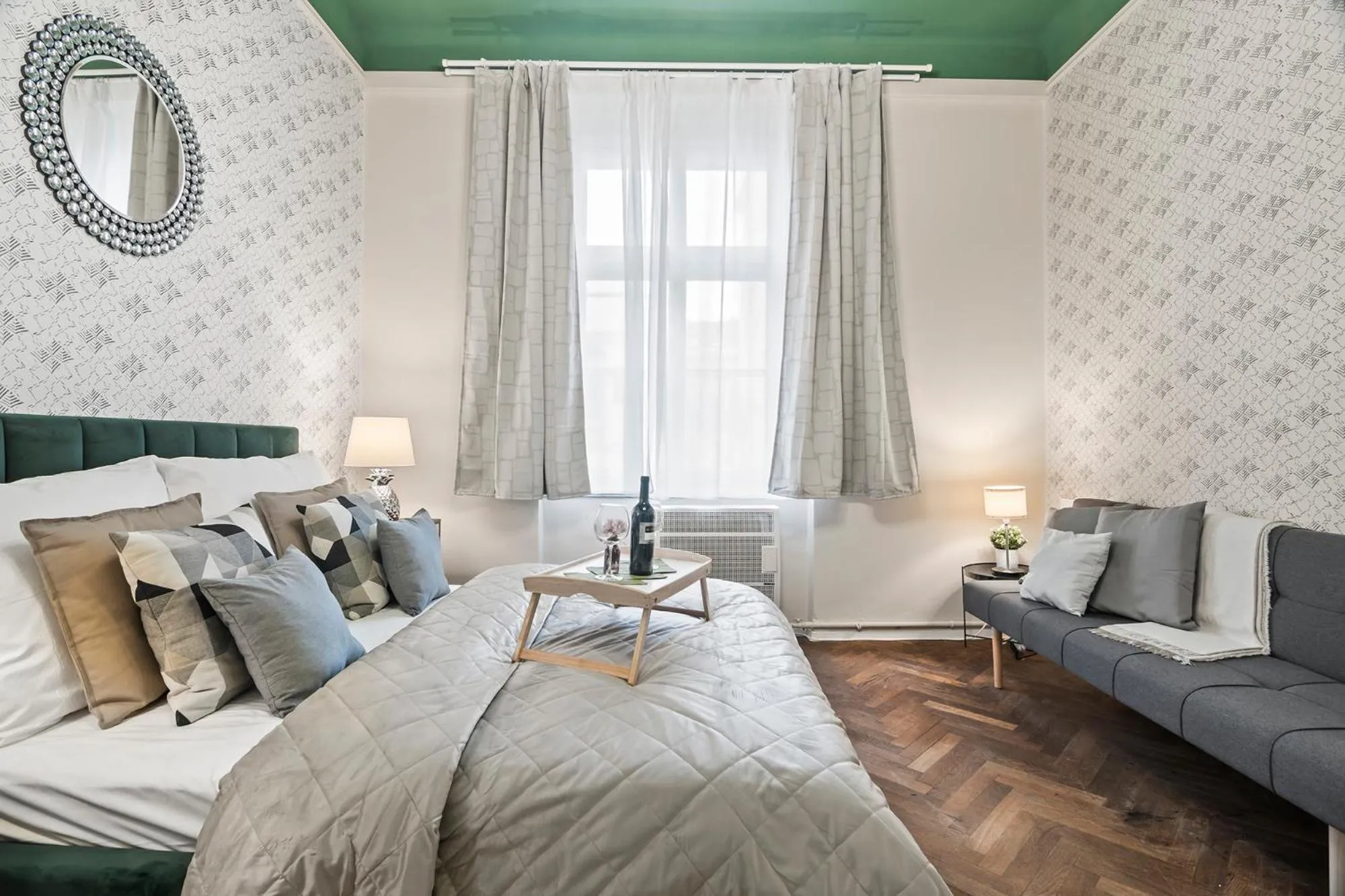 Bed in Florenc Apartments Prague 1 by Michal&Friends