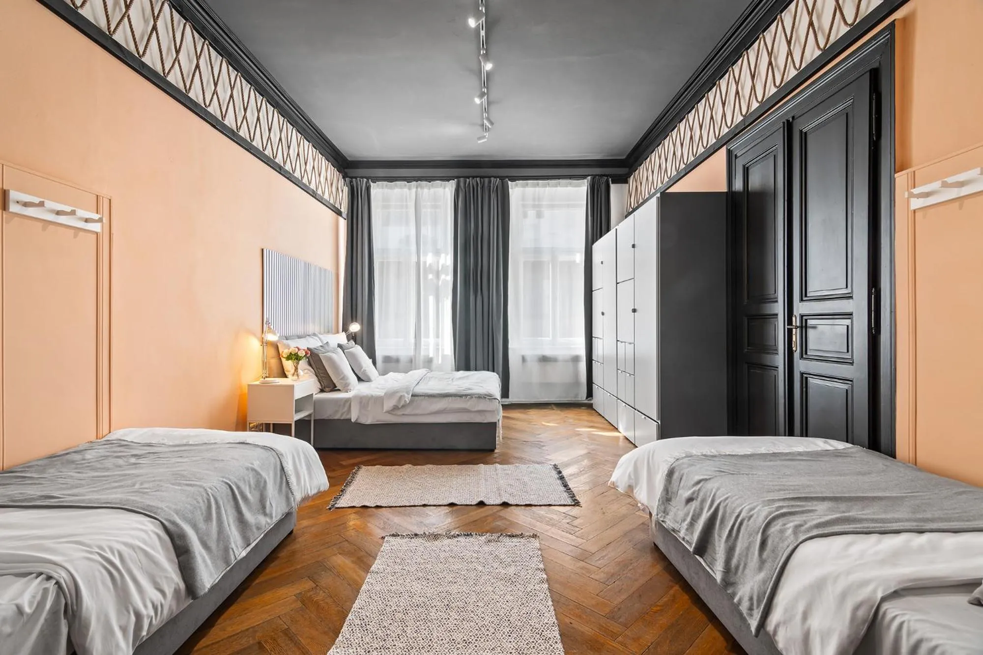 Bed in Florenc Apartments Prague 1 by Michal&Friends