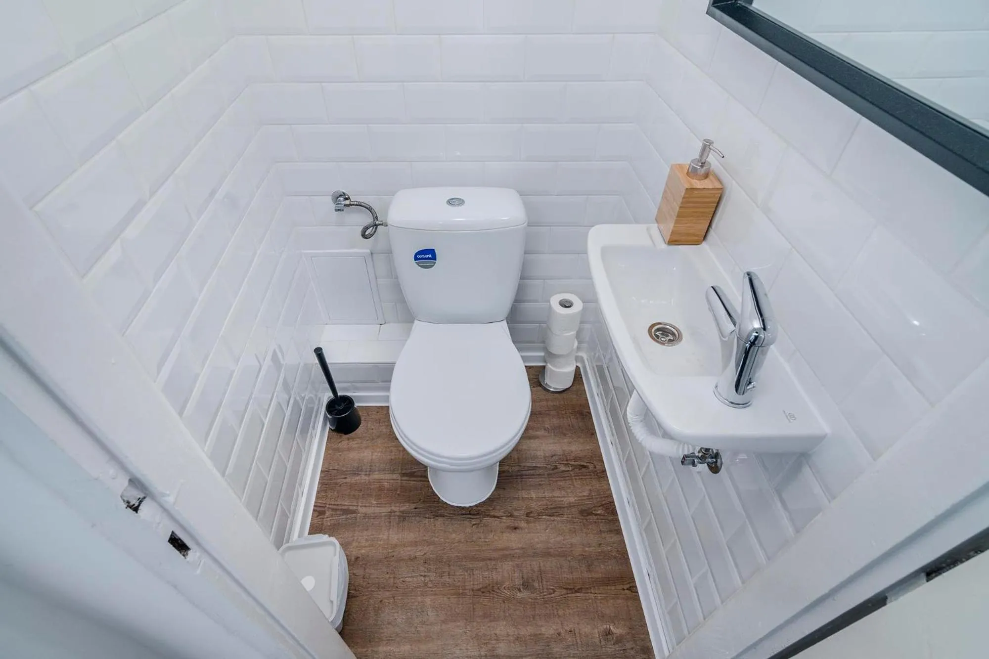 Toilet in Florenc Apartments Prague 1 by Michal&Friends