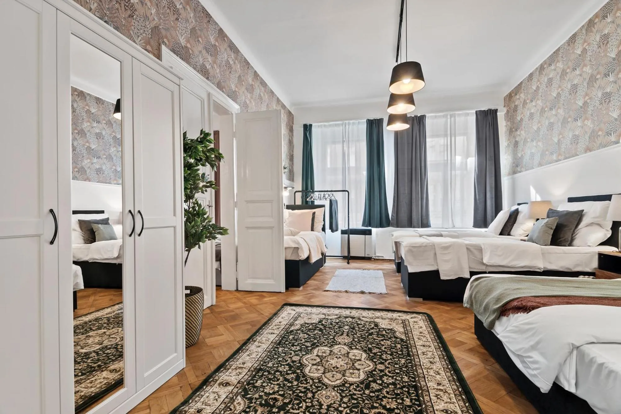 Bed in Florenc Apartments Prague 1 by Michal&Friends