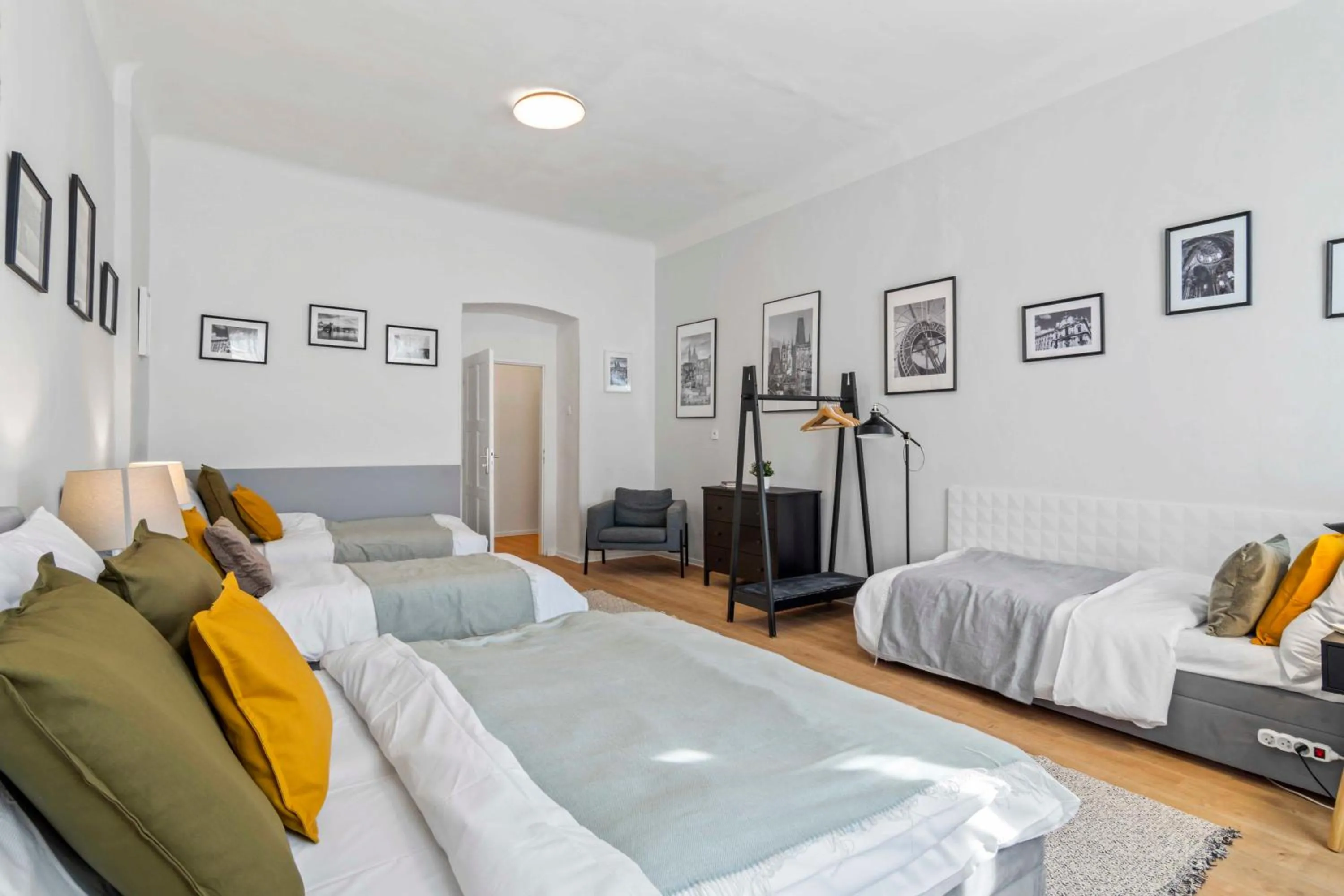 Bedroom, Bed in Florenc Apartments Prague 1 by Michal&Friends