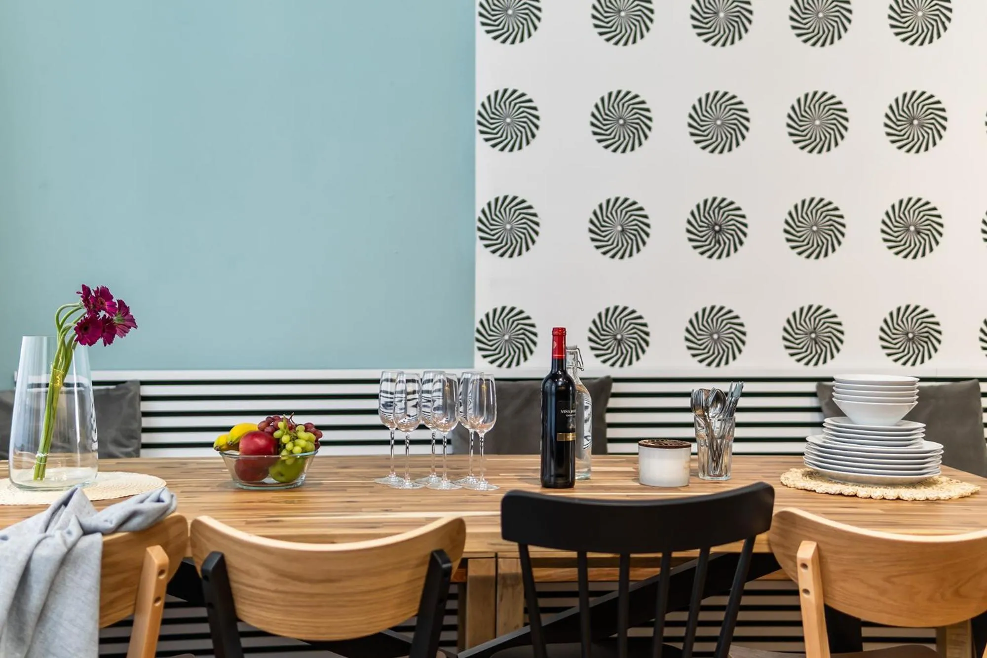 Seating area in Florenc Apartments Prague 1 by Michal&Friends