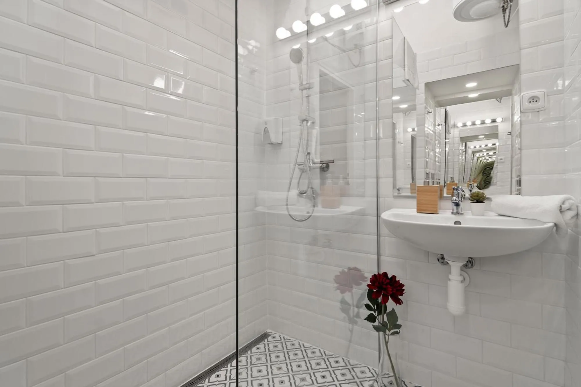Bathroom in Florenc Apartments Prague 1 by Michal&Friends