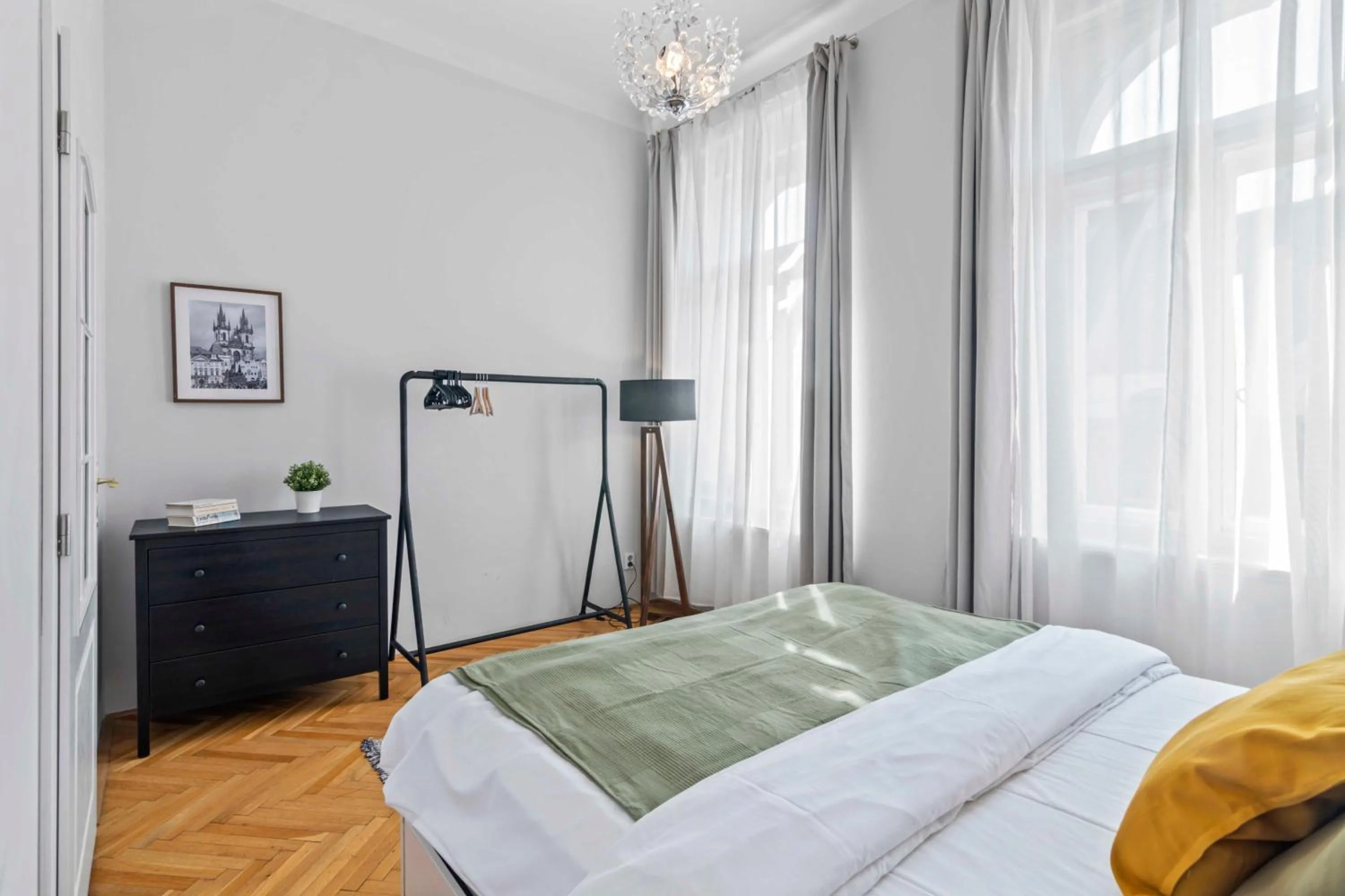 Bedroom, Bed in Florenc Apartments Prague 1 by Michal&Friends