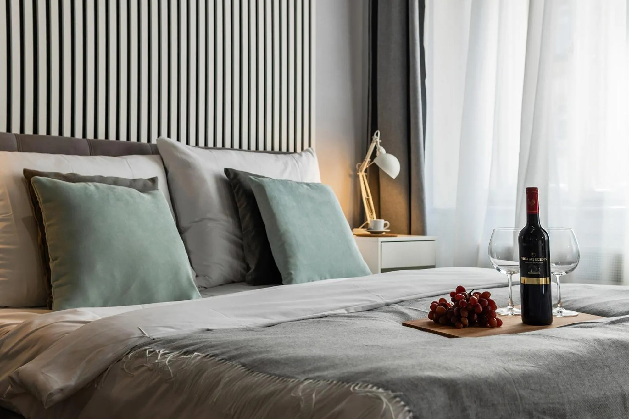 Bed in Florenc Apartments Prague 1 by Michal&Friends