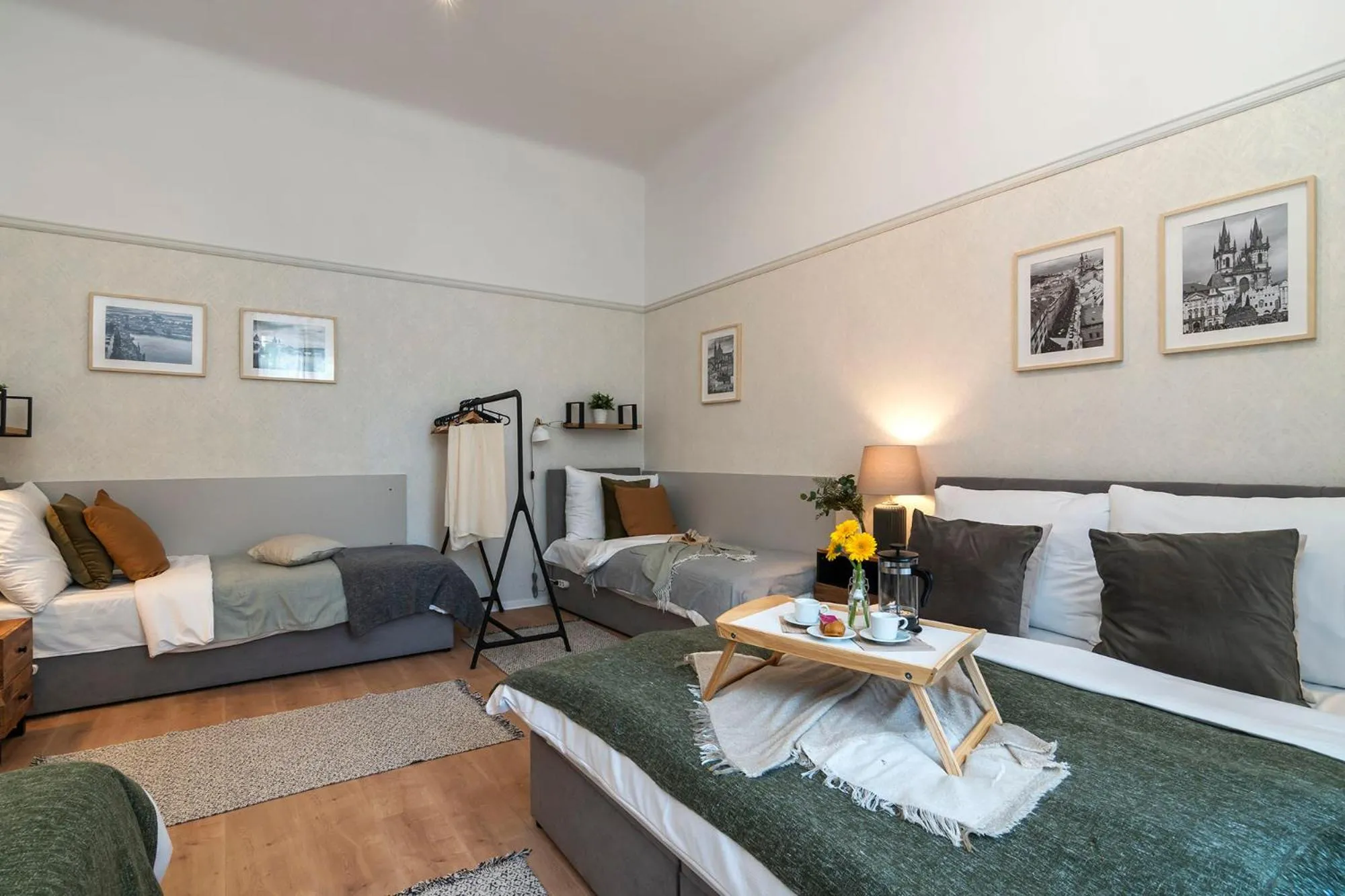 Bedroom in Florenc Apartments Prague 1 by Michal&Friends