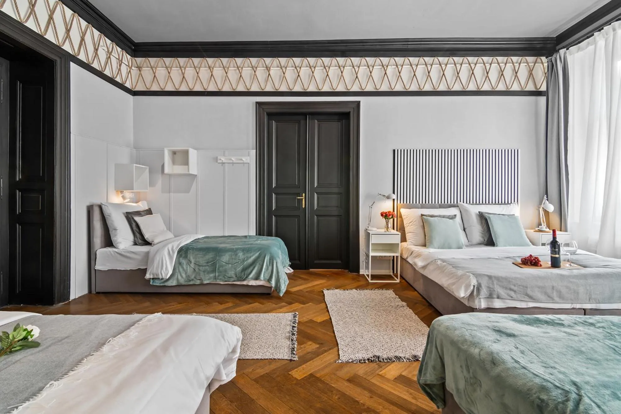Bed in Florenc Apartments Prague 1 by Michal&Friends