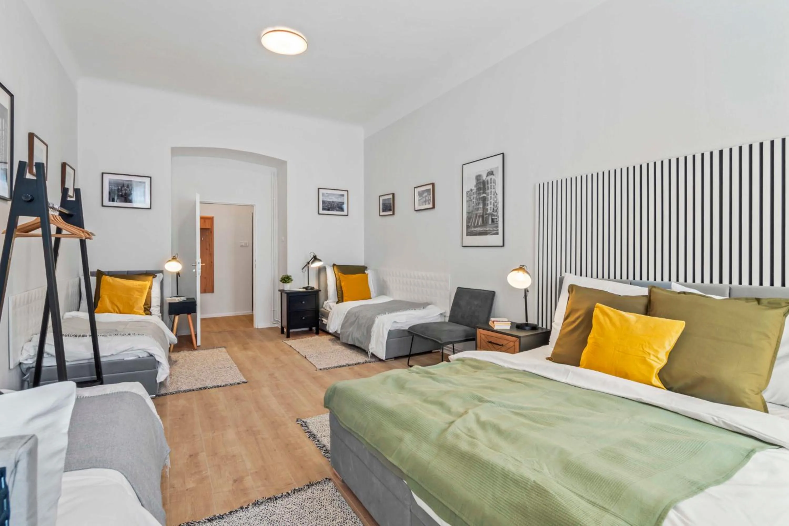 Bedroom, Bed in Florenc Apartments Prague 1 by Michal&Friends