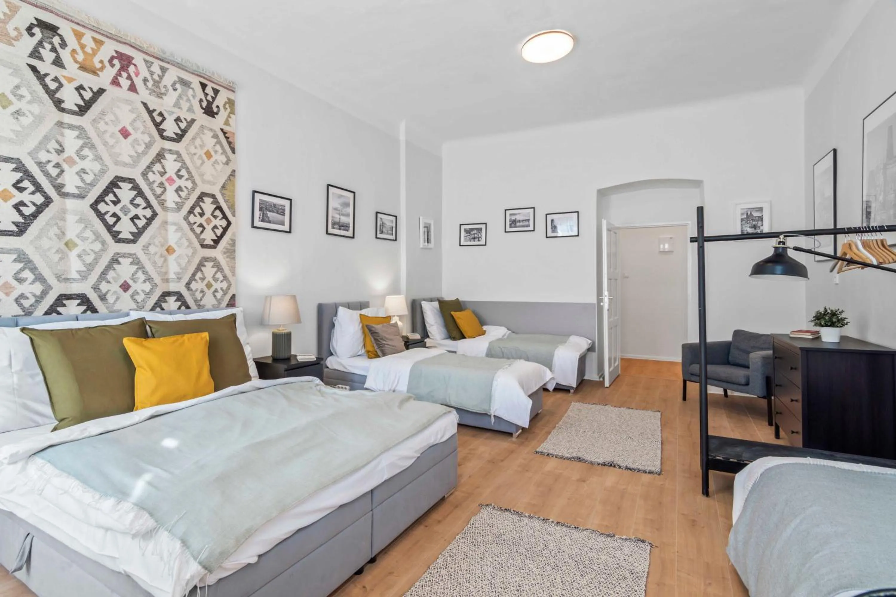 Bedroom, Bed in Florenc Apartments Prague 1 by Michal&Friends
