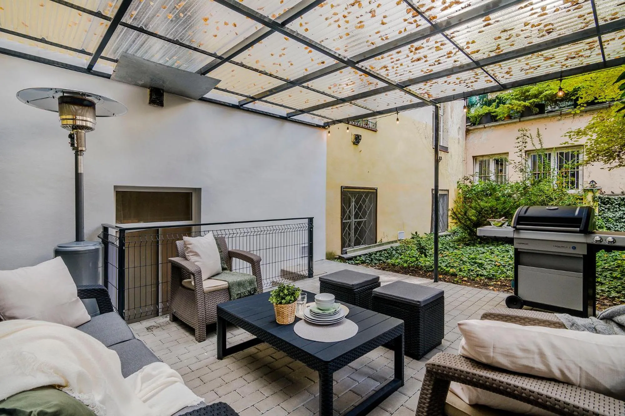 Patio in Florenc Apartments Prague 1 by Michal&Friends