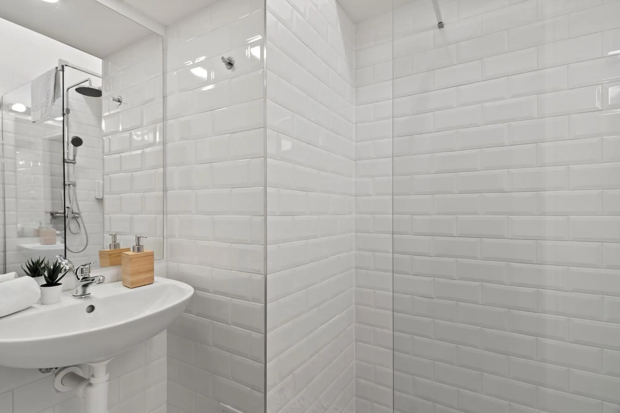 Shower in Florenc Apartments Prague 1 by Michal&Friends