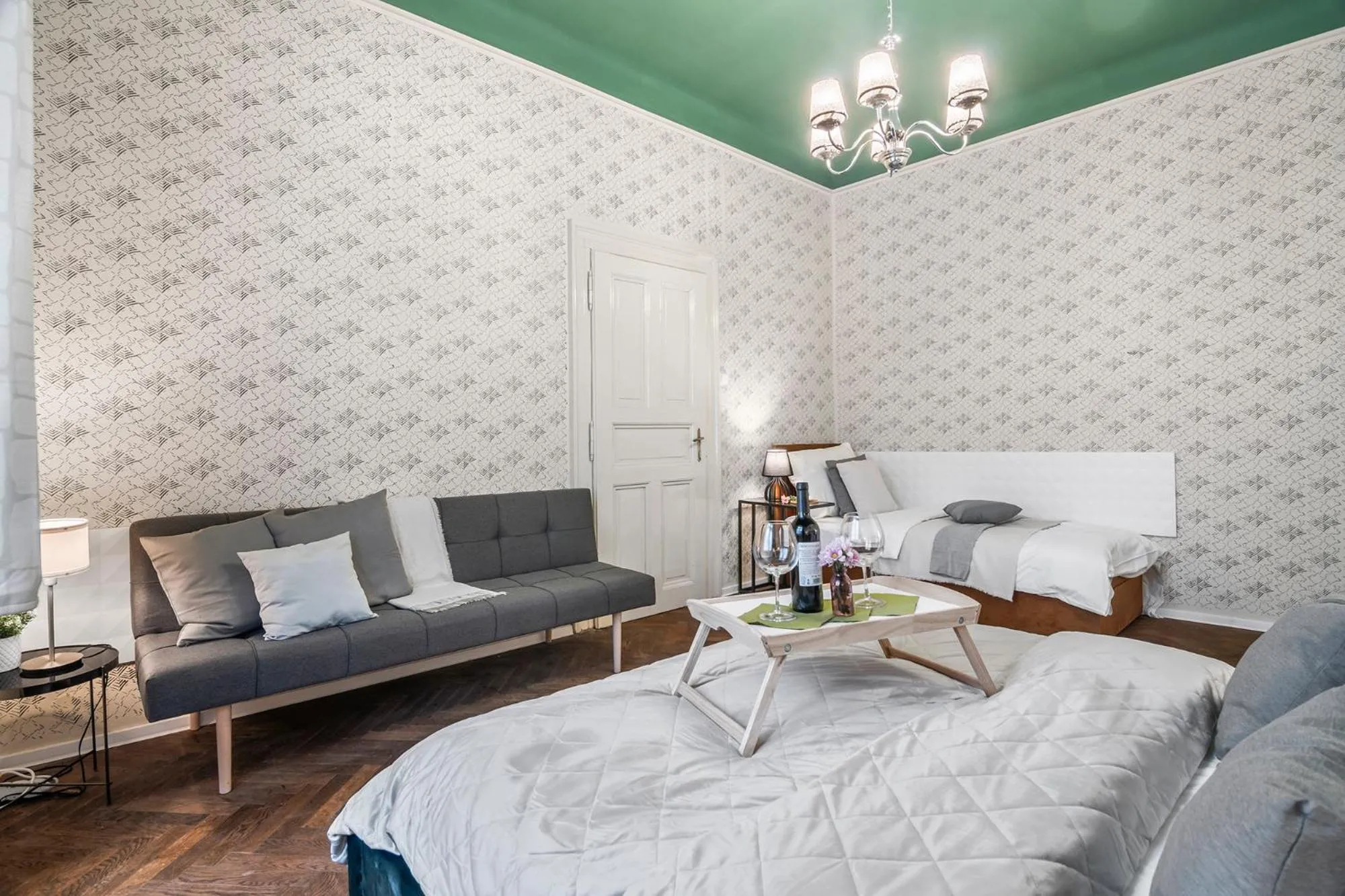 Bed in Florenc Apartments Prague 1 by Michal&Friends