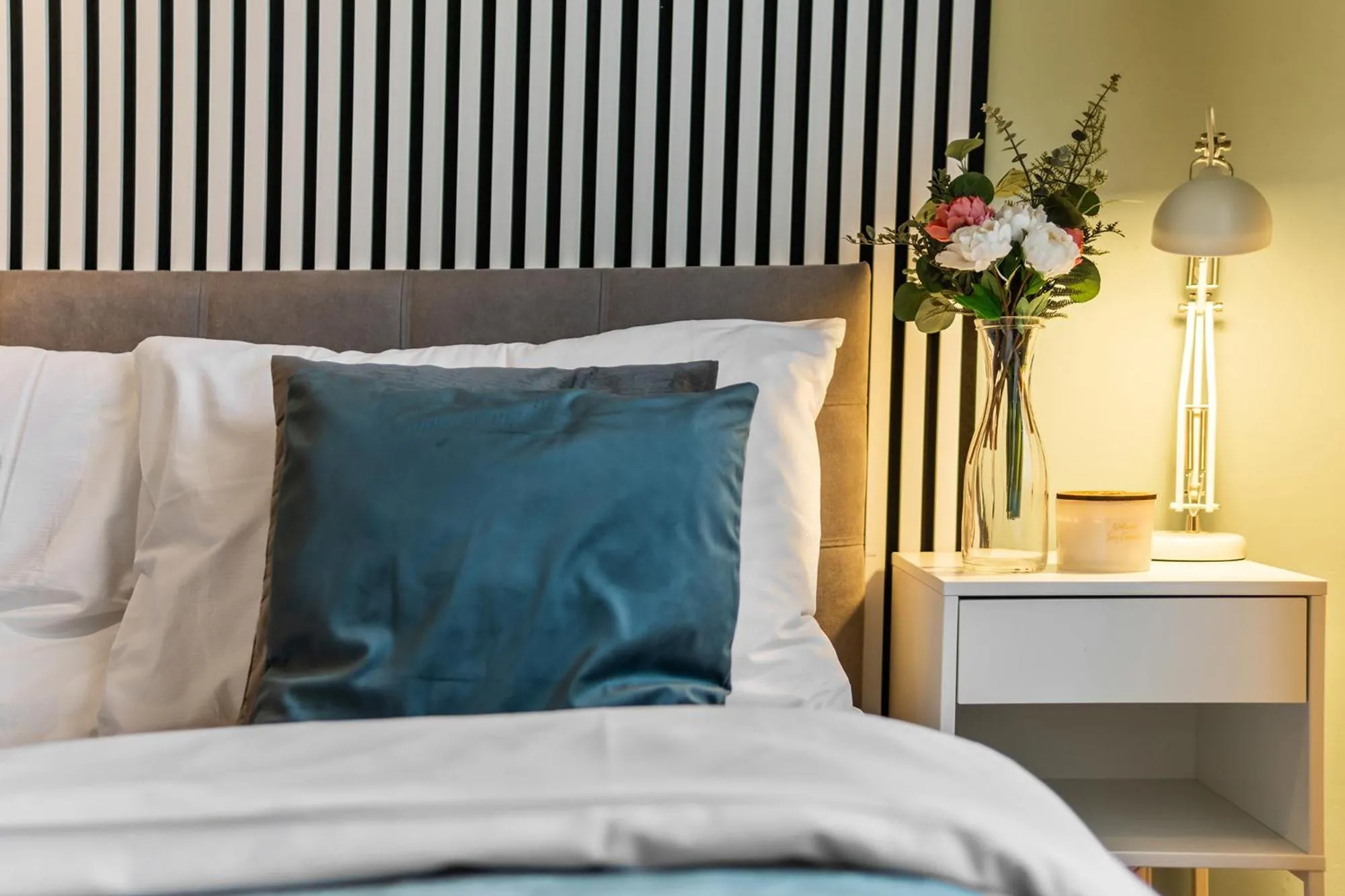 Bed in Florenc Apartments Prague 1 by Michal&Friends