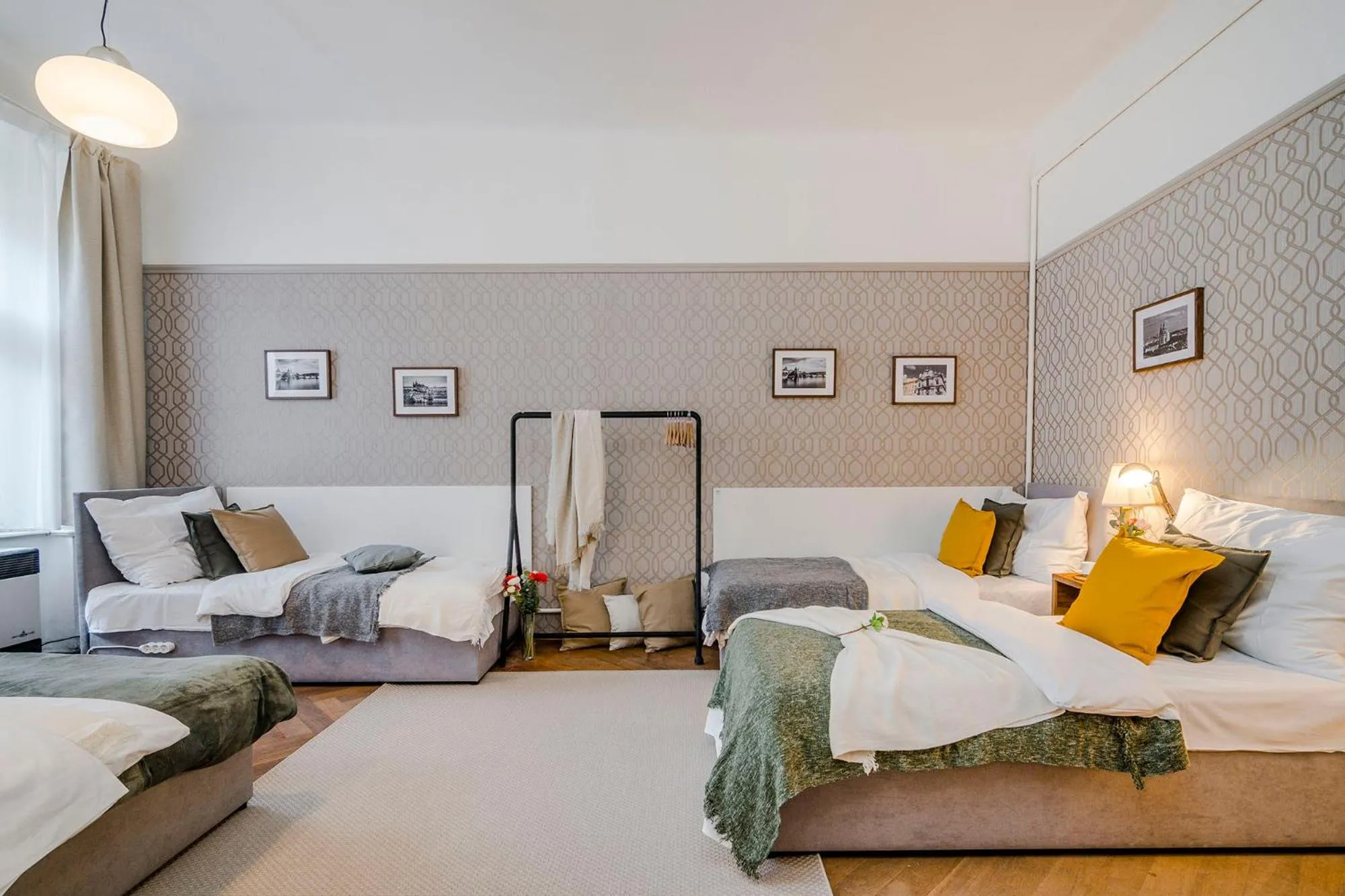 Bed in Florenc Apartments Prague 1 by Michal&Friends