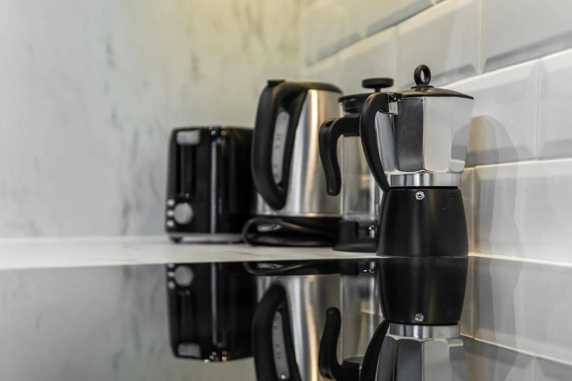 Coffee/tea facilities in Florenc Apartments Prague 1 by Michal&Friends