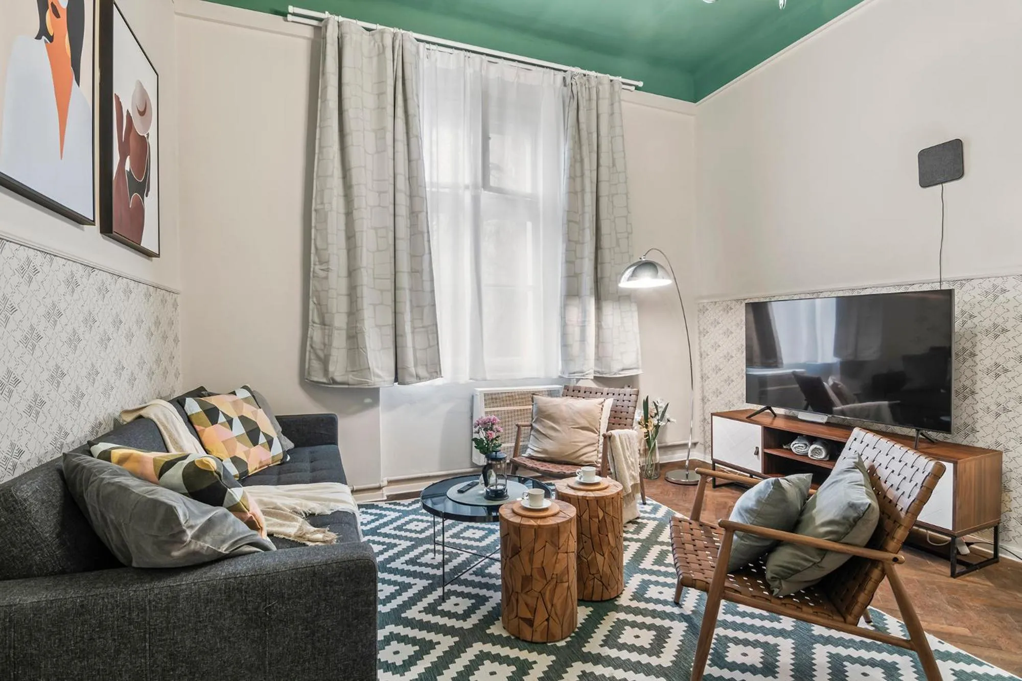 Living room in Florenc Apartments Prague 1 by Michal&Friends