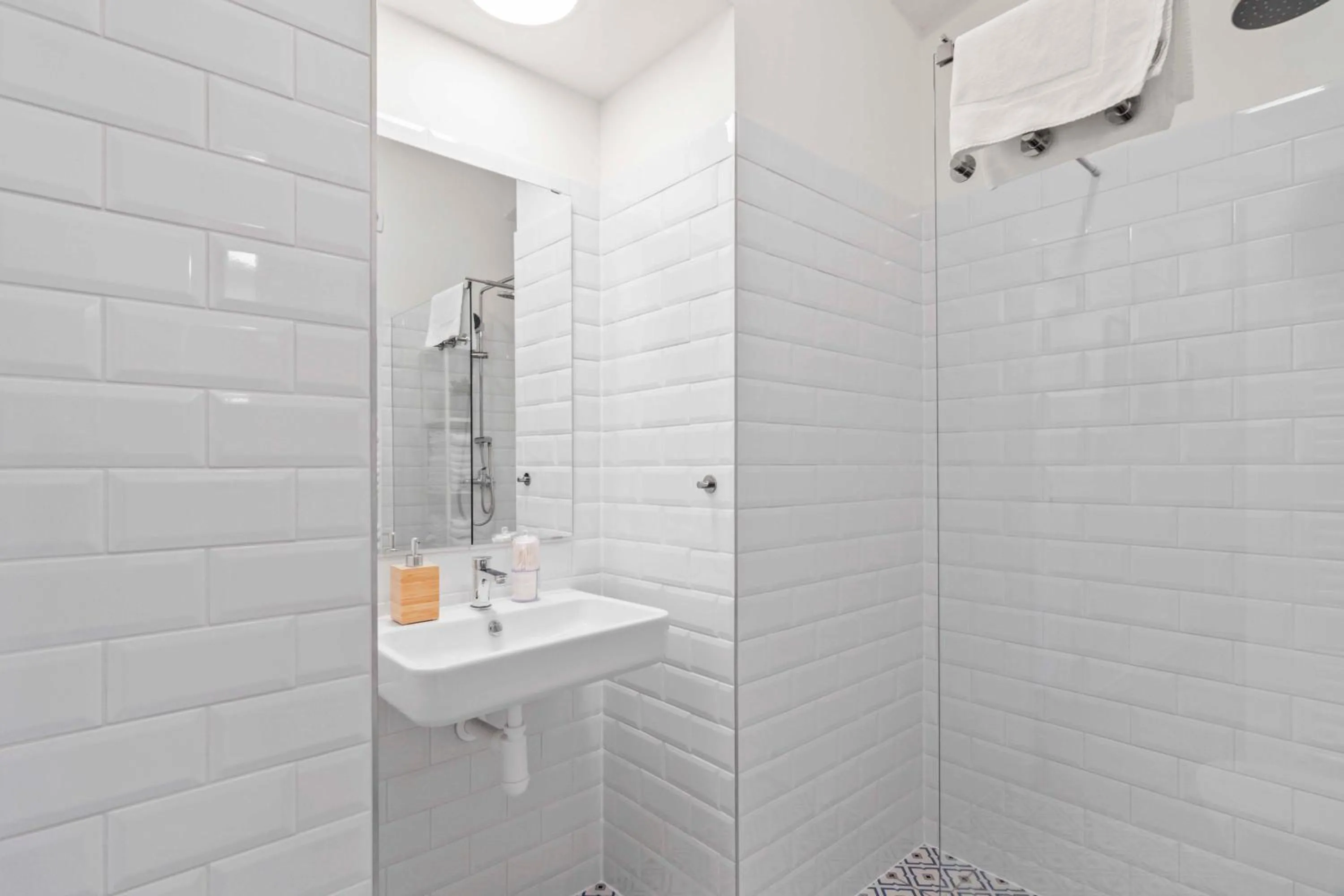Bathroom in Florenc Apartments Prague 1 by Michal&Friends