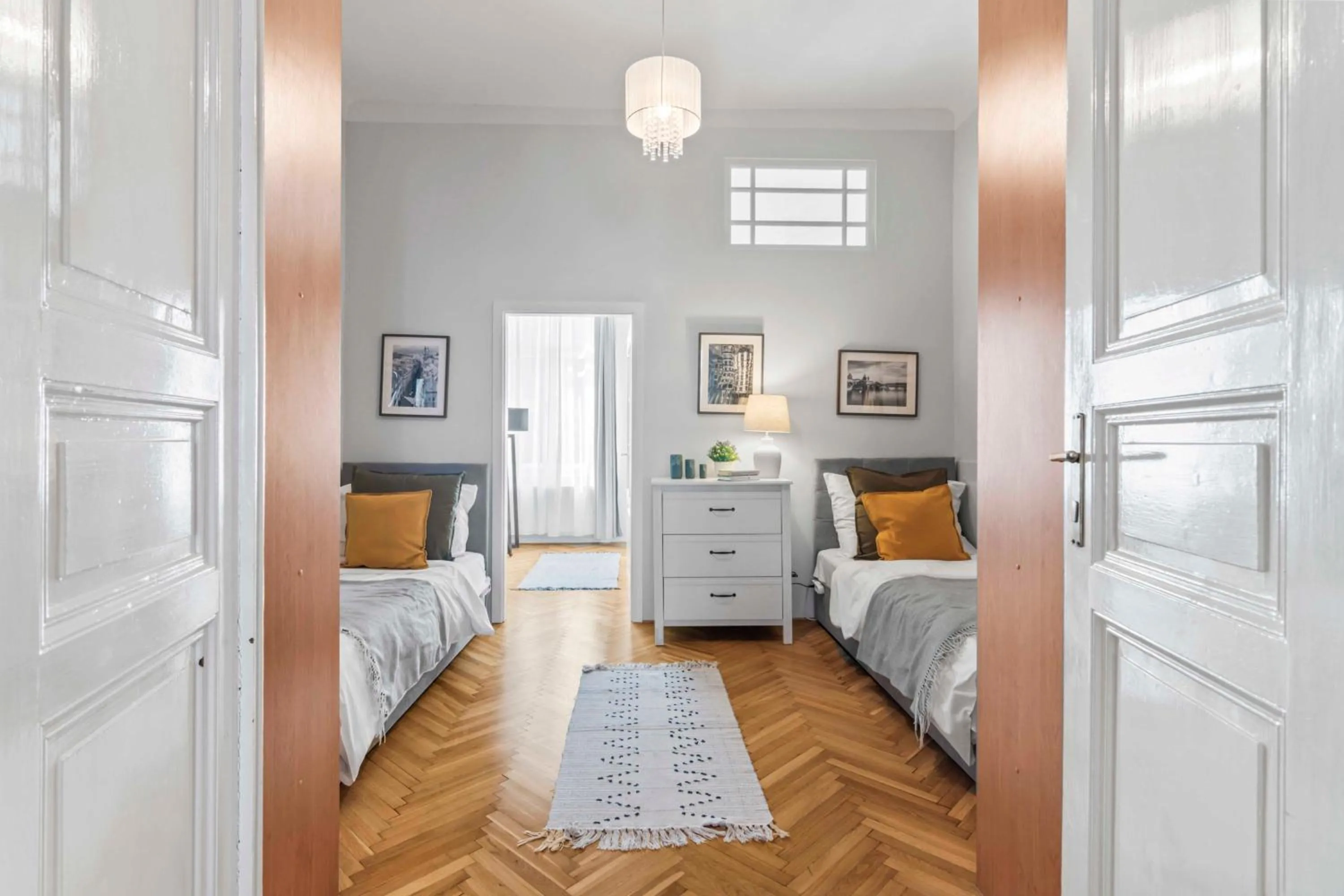 Bedroom, Bed in Florenc Apartments Prague 1 by Michal&Friends